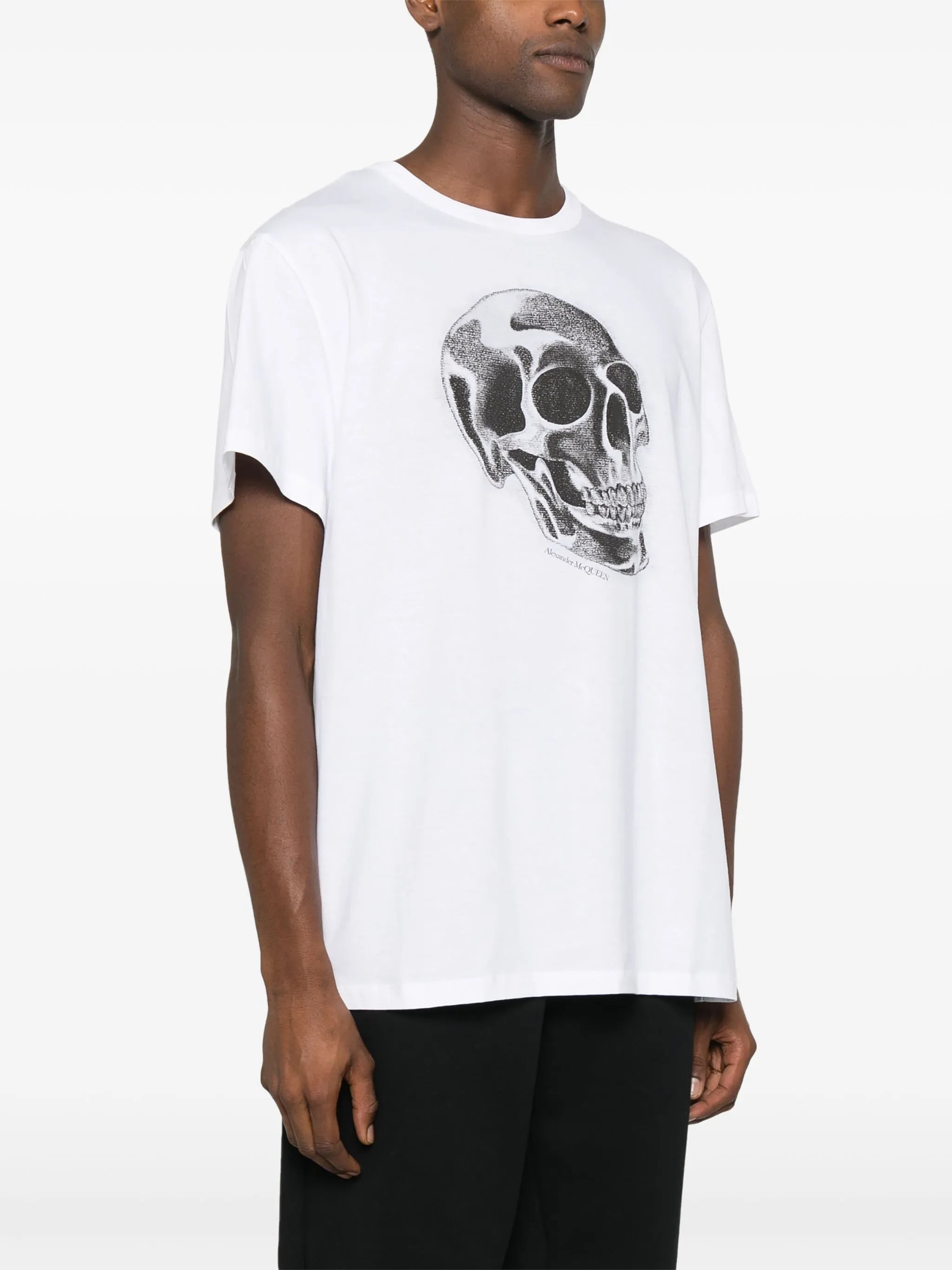 skull-print T-shirt