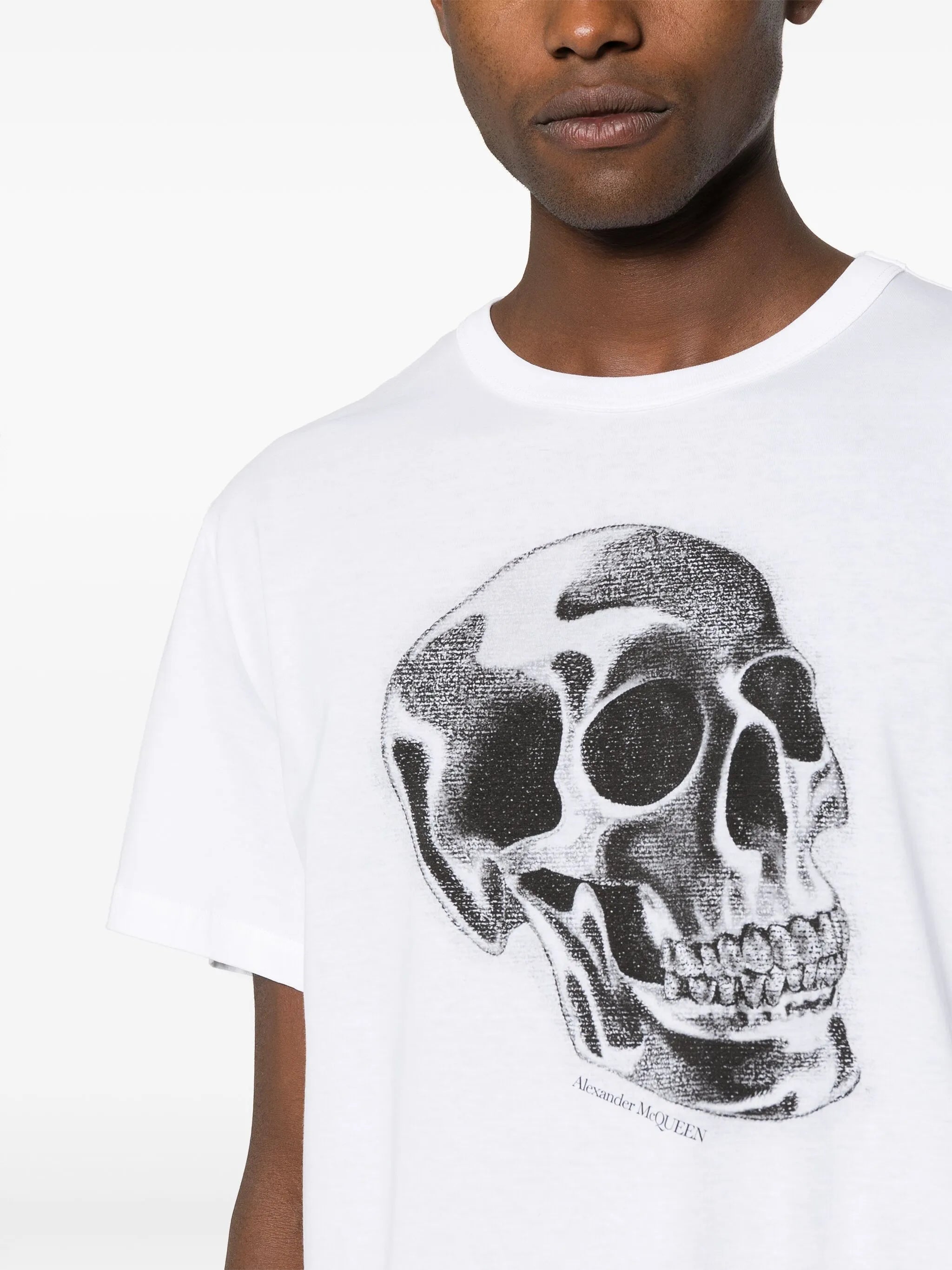 skull-print T-shirt