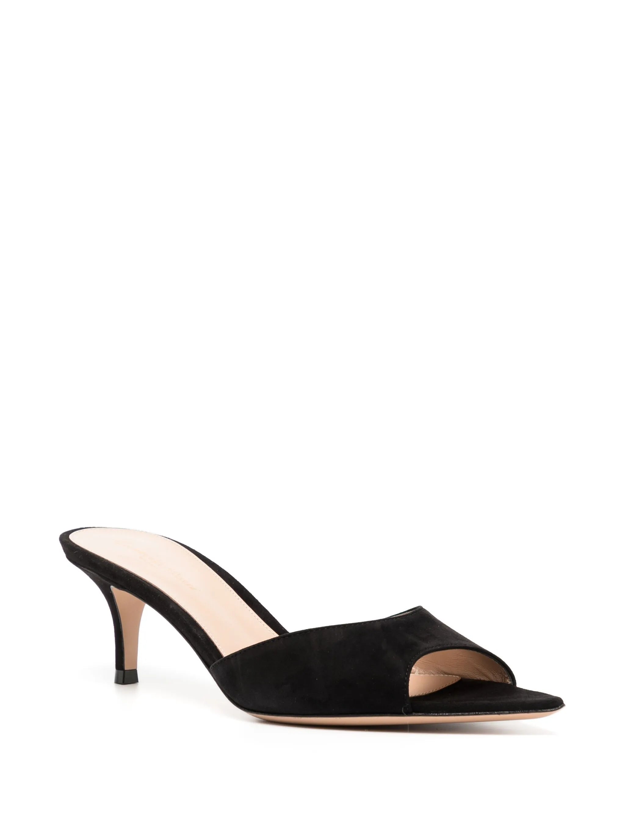 70mm pointed-toe suede sandals