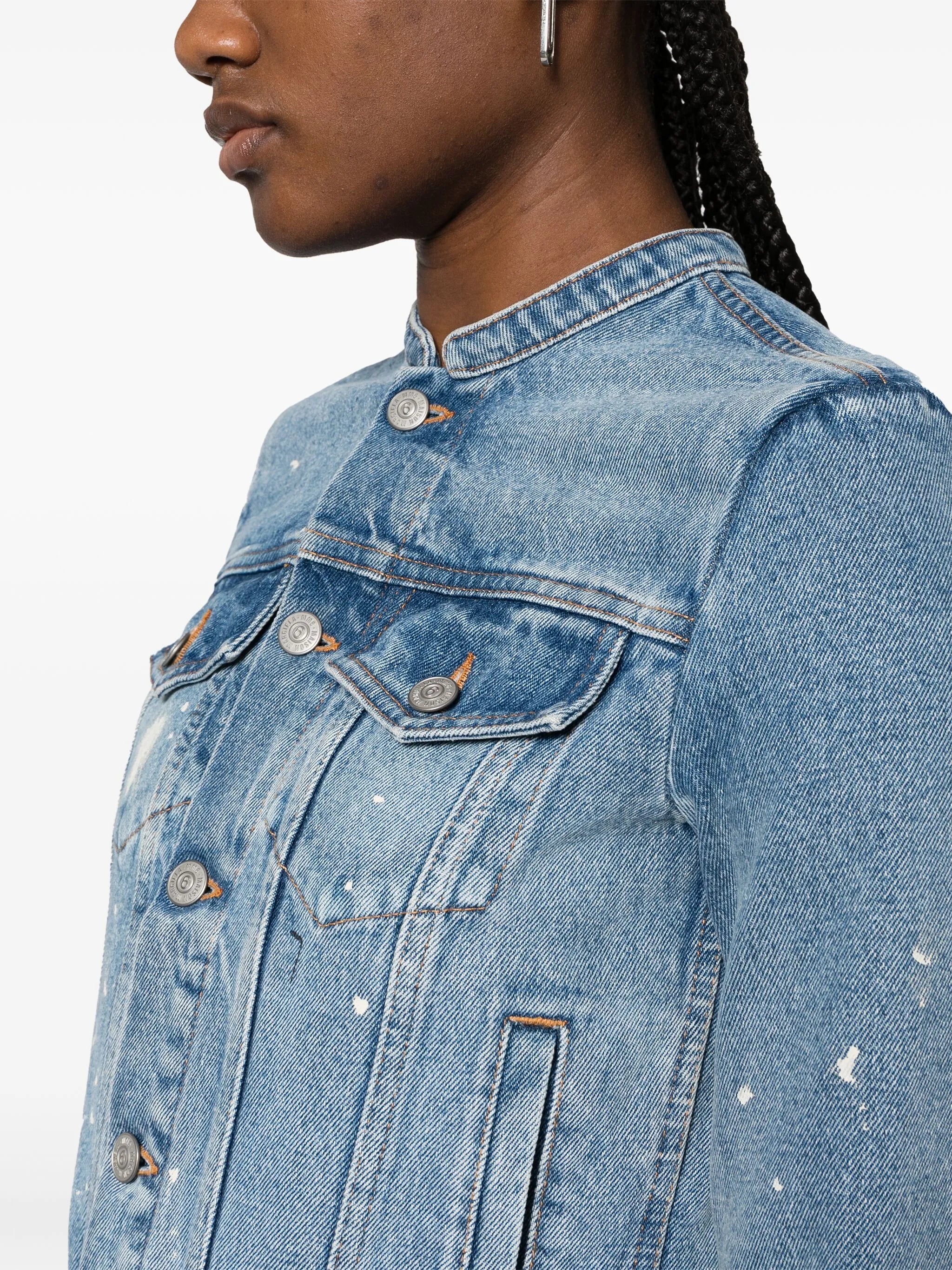 distressed denim jacket