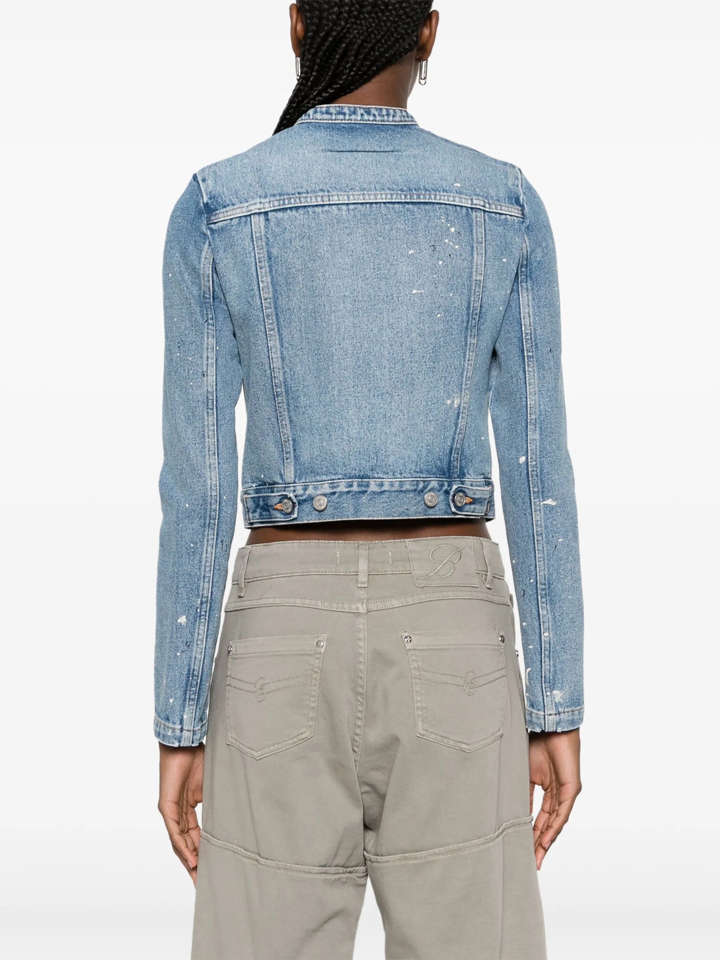 distressed denim jacket