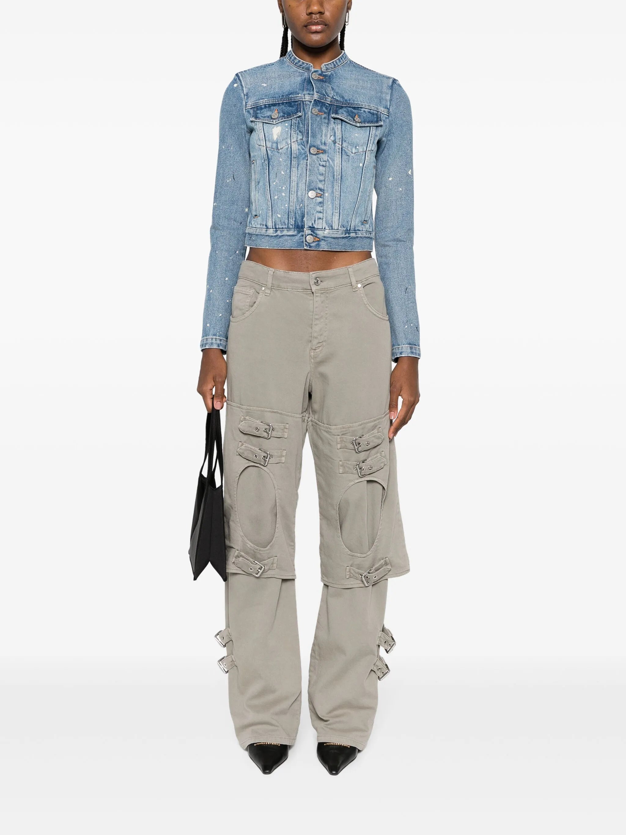 distressed denim jacket