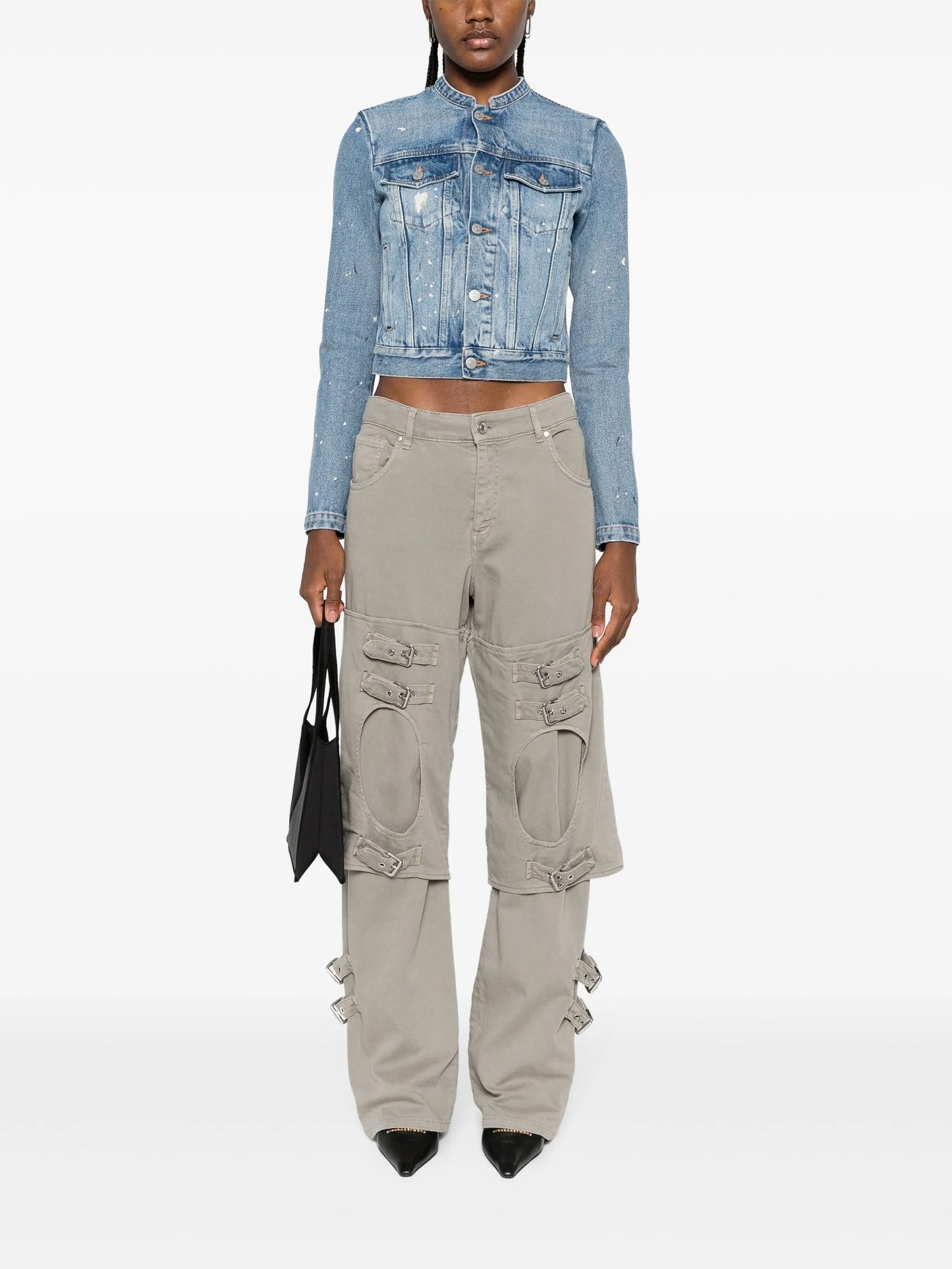 distressed denim jacket
