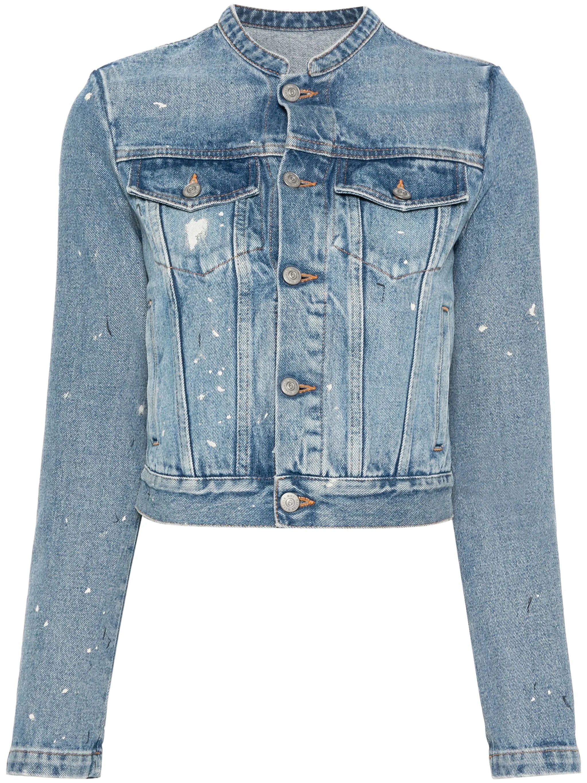 distressed denim jacket