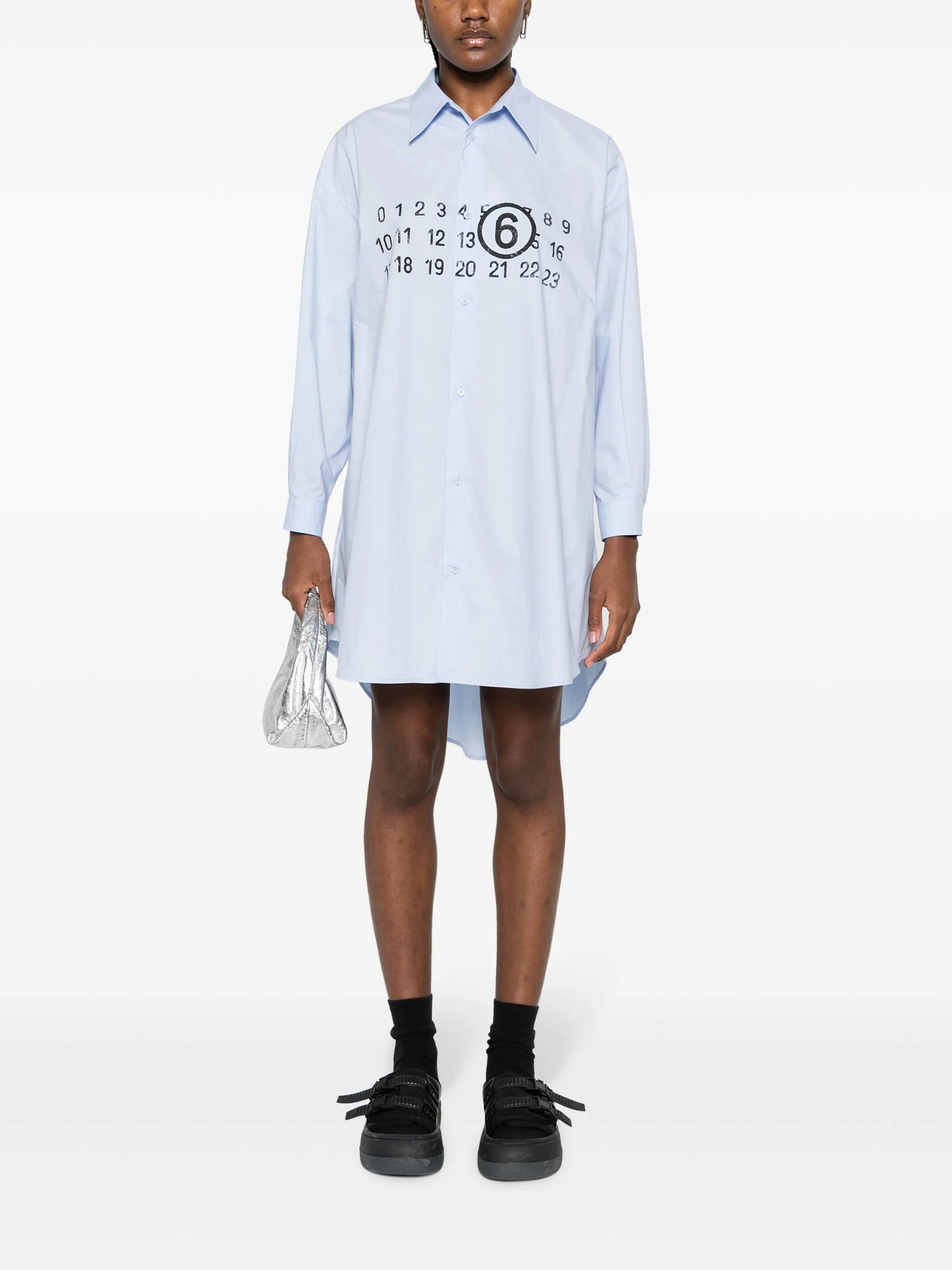 logo-print cotton dress