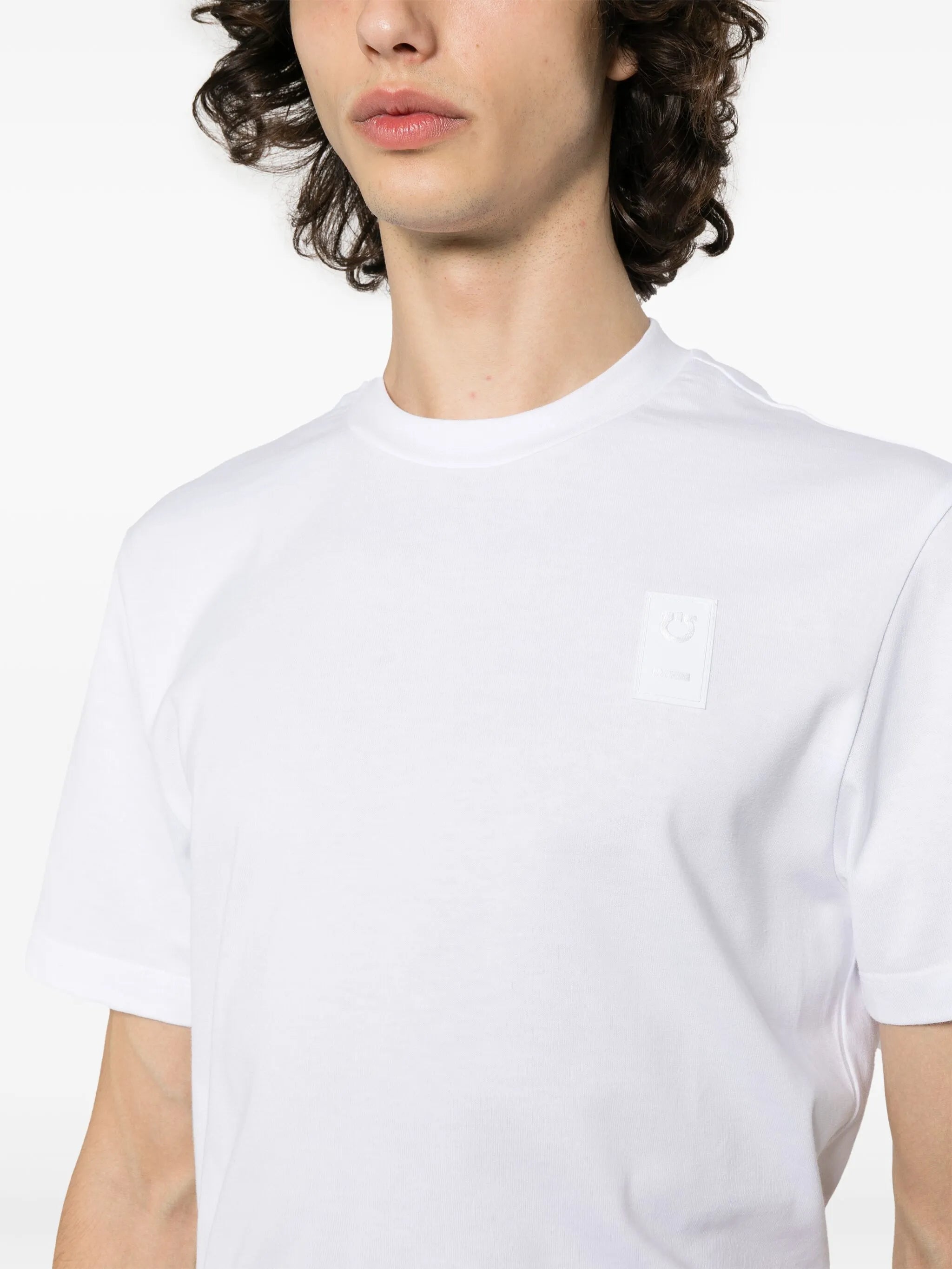 logo-patch cotton T-shirt
