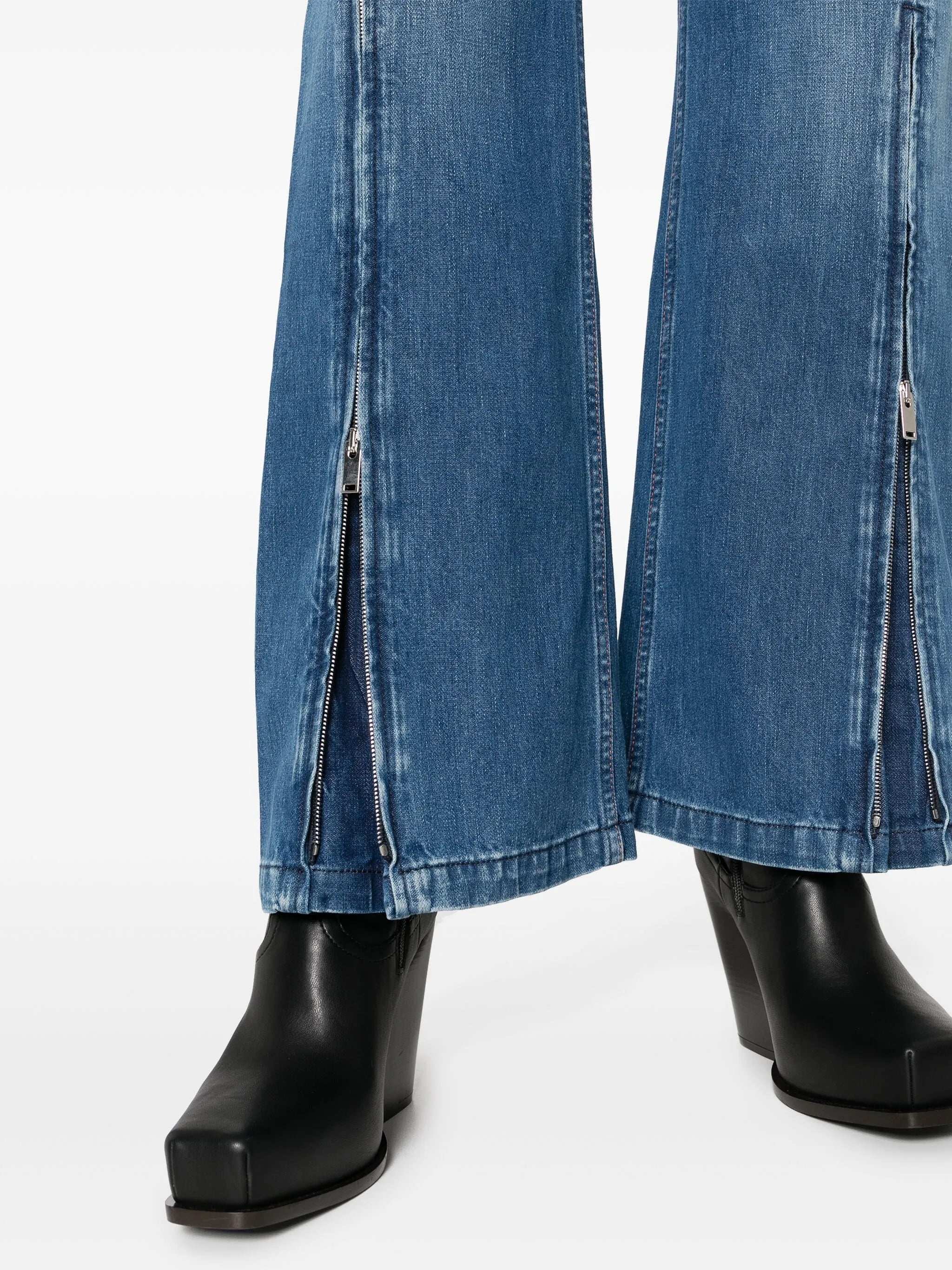 ankle-zips wide-leg jeans