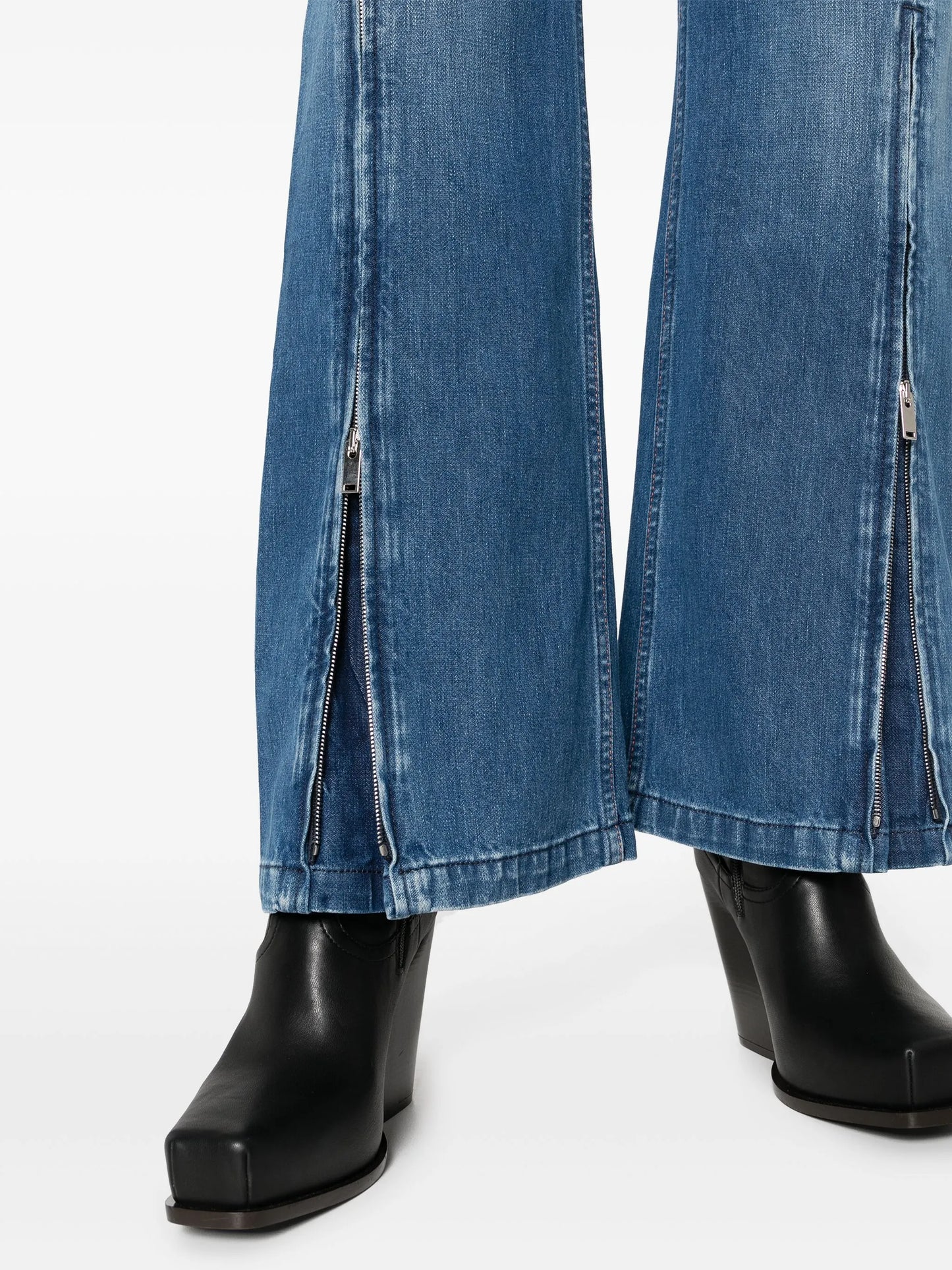 ankle-zips wide-leg jeans