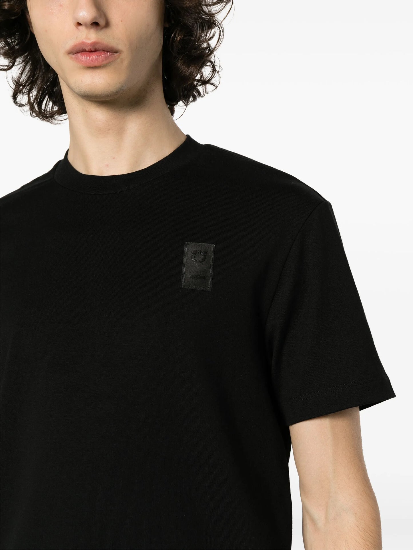 logo-patch cotton T-shirt