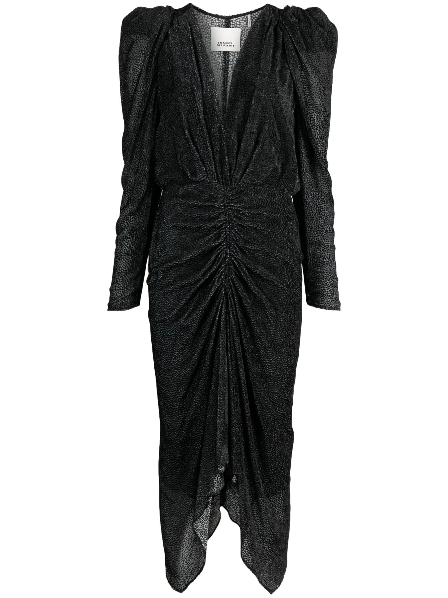 Maray flocked chiffon midi dress