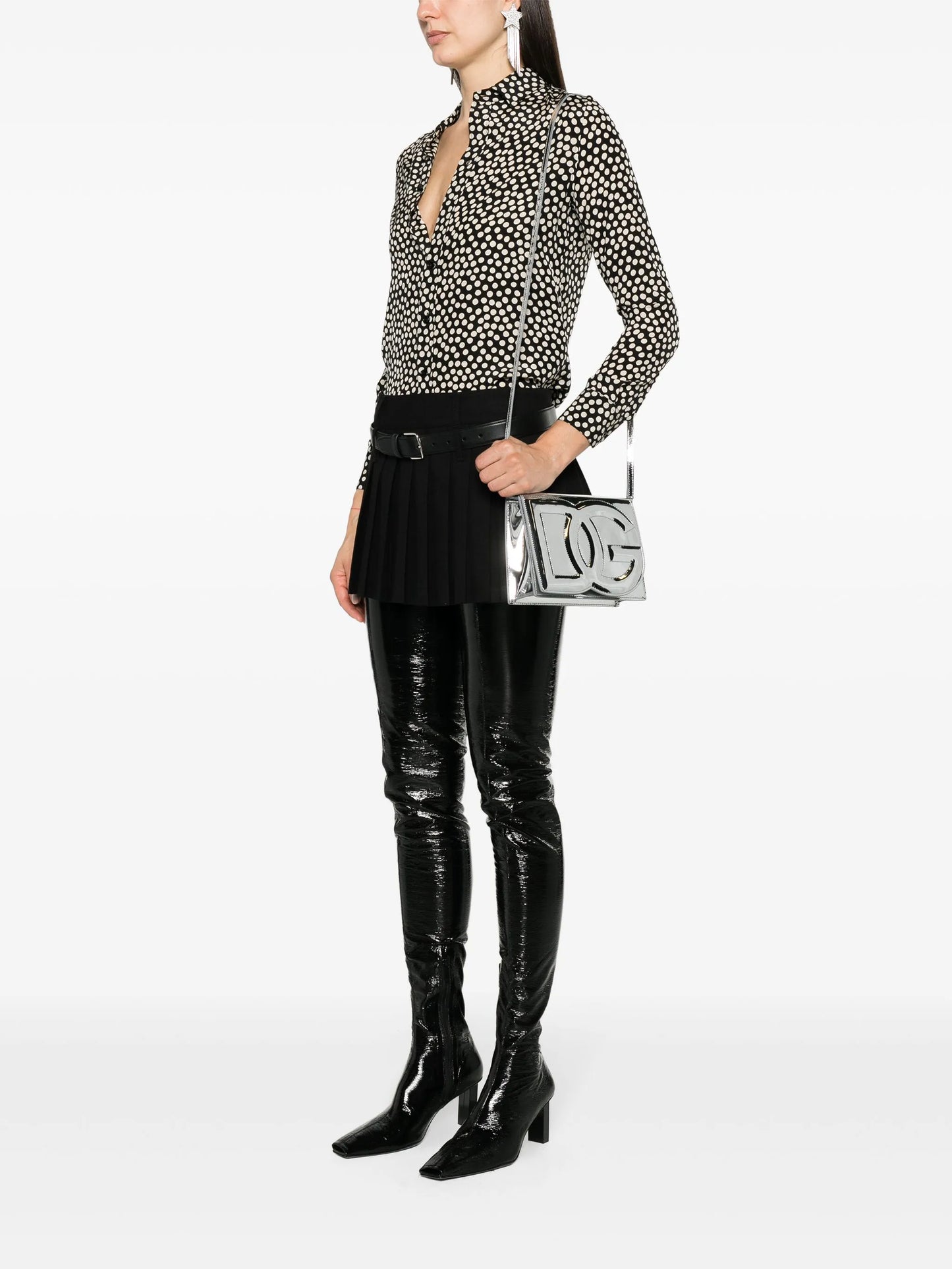 DG Logo leather crossbody bag