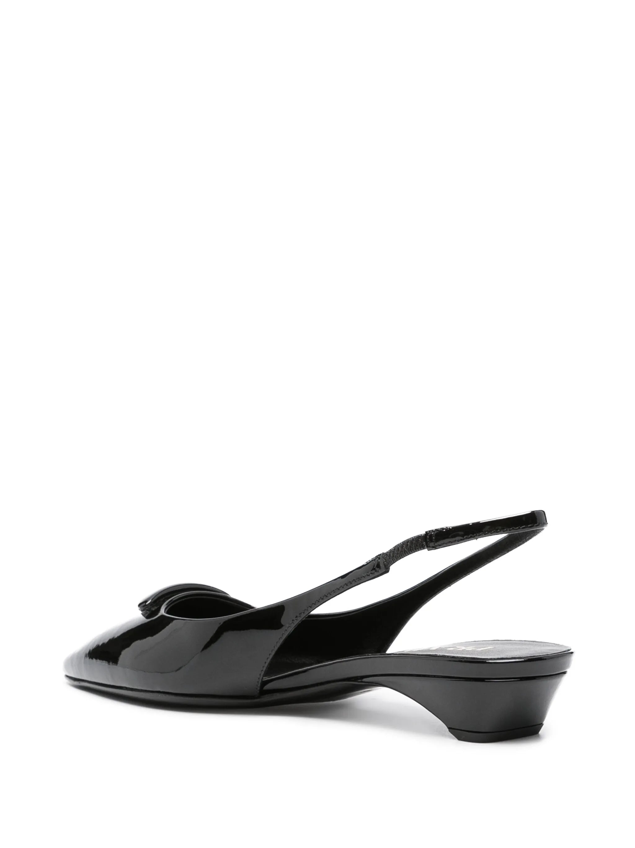 patent-leather slingback pumps
