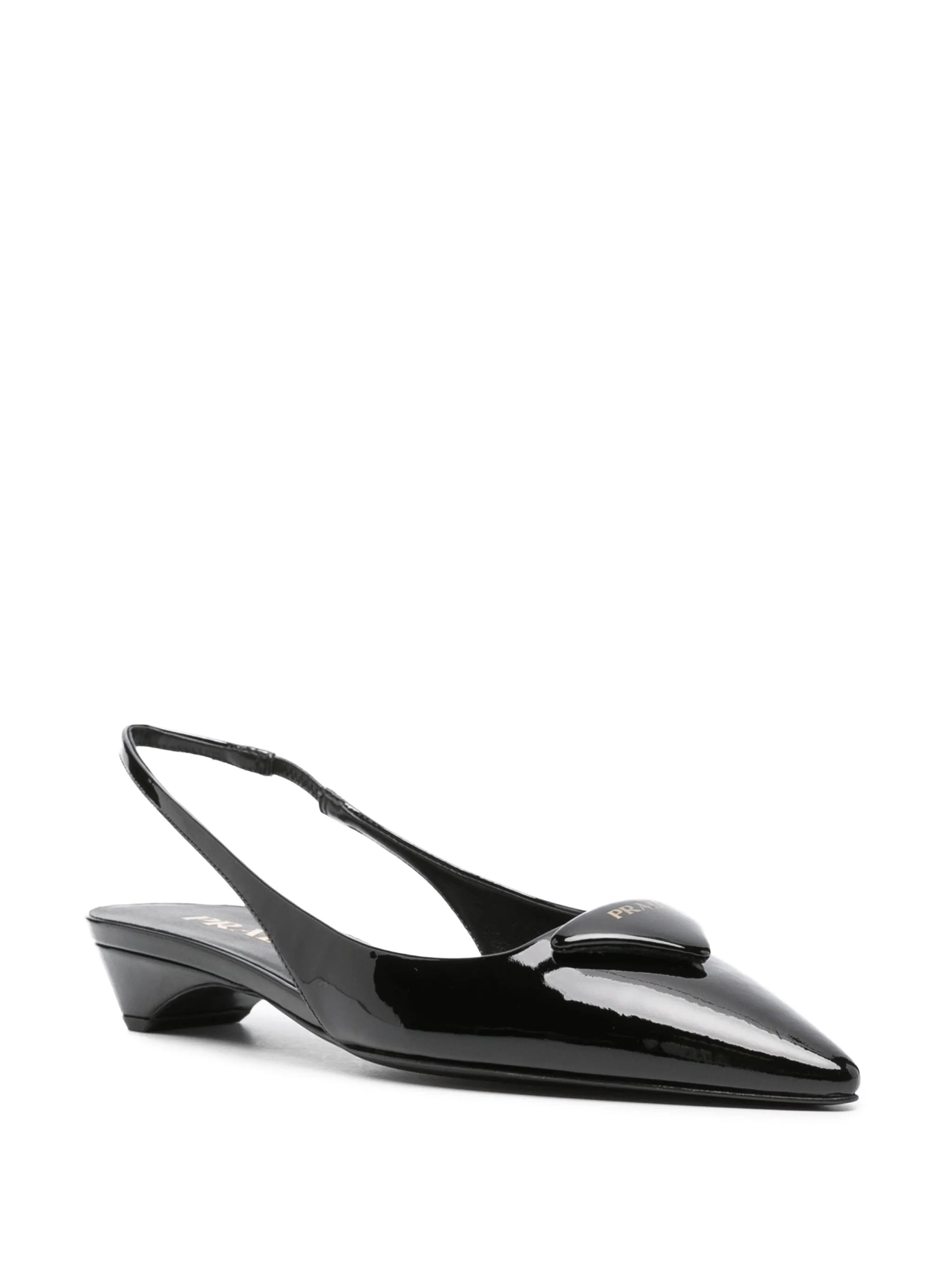 patent-leather slingback pumps