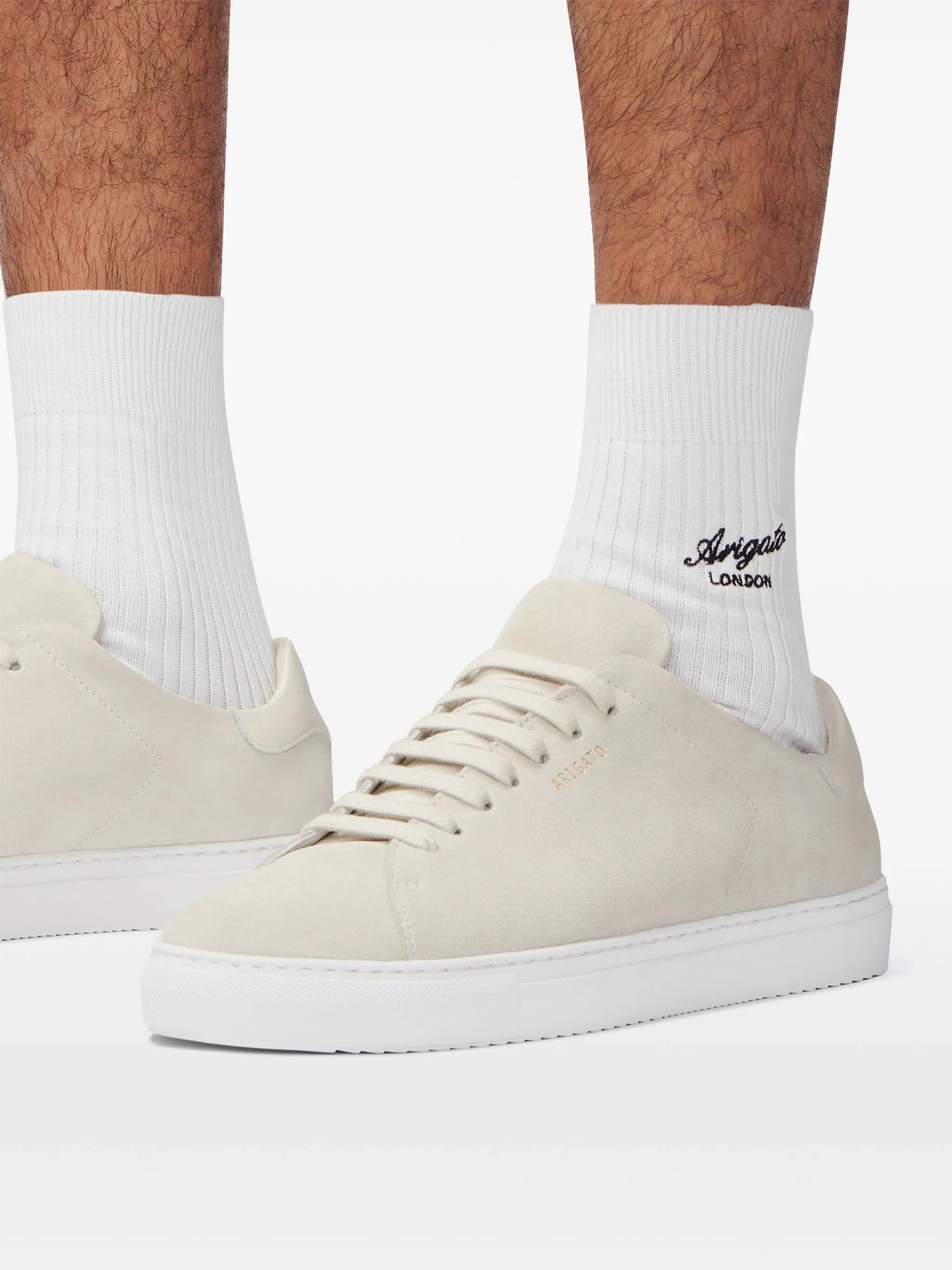 logo-print suede sneakers