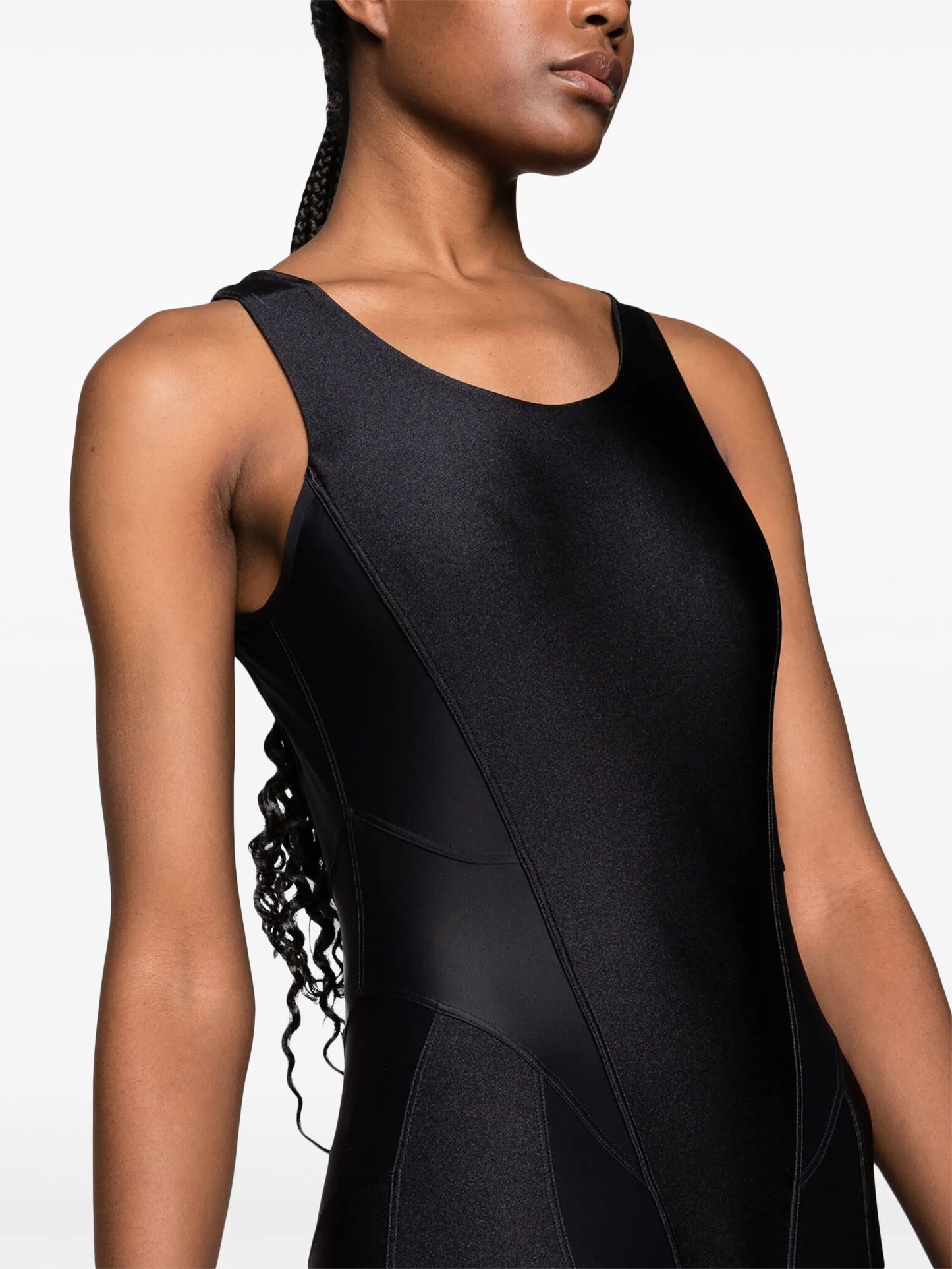 sleeveless panelled performance jumpsuit