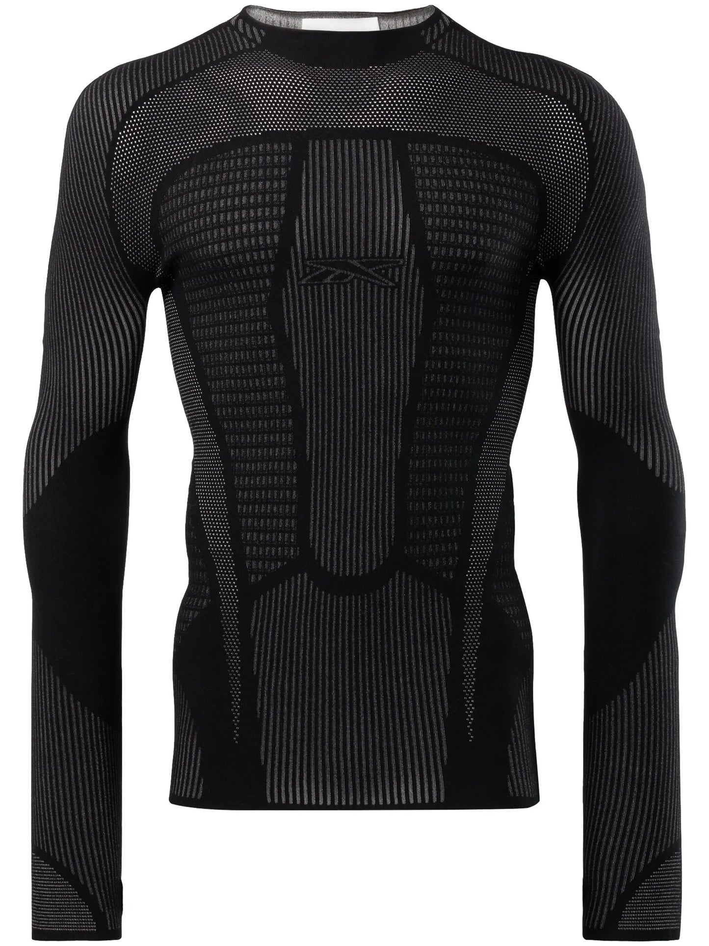 Vector-logo mock-neck top