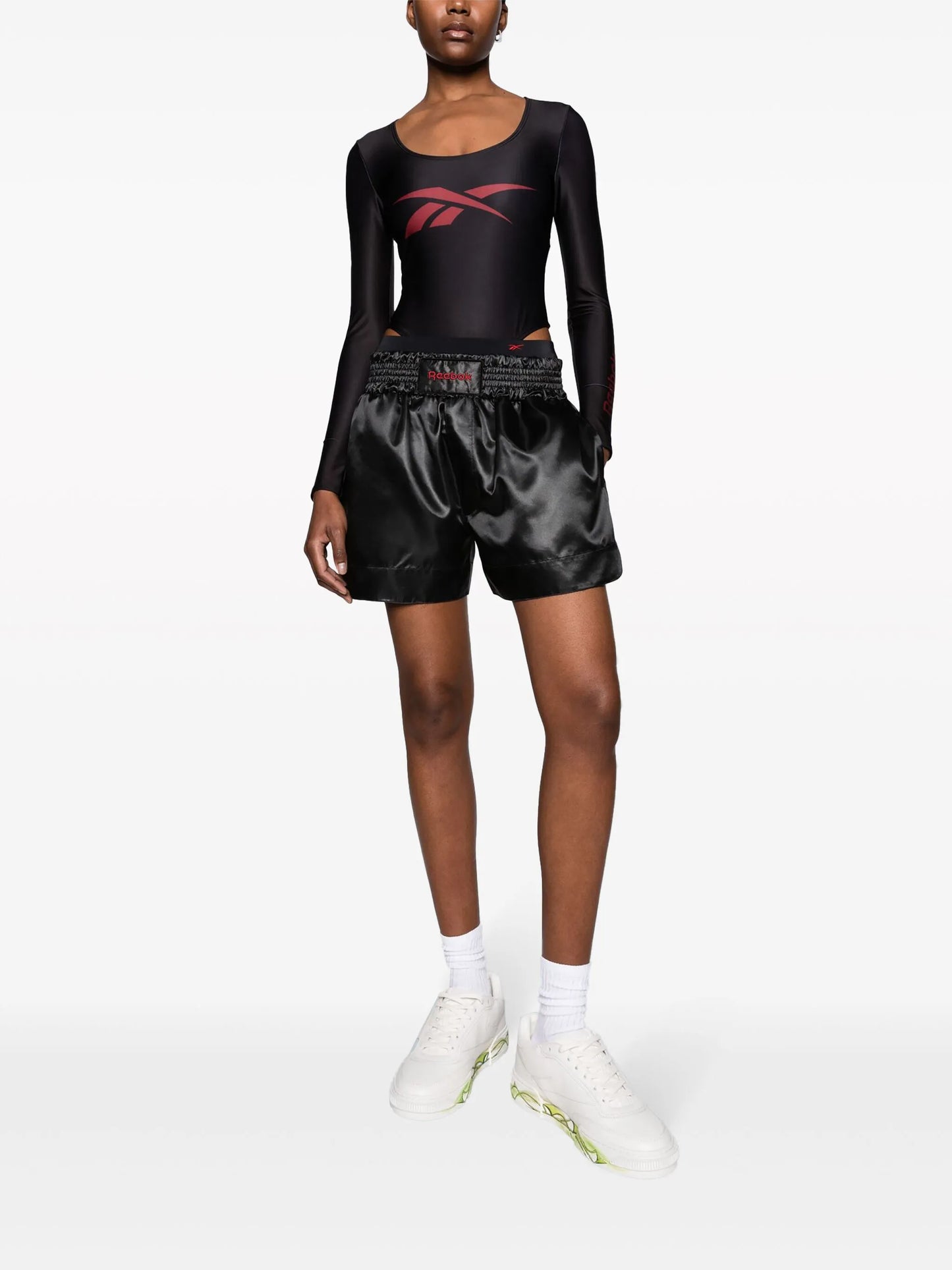 logo-embroidered wide-leg shorts