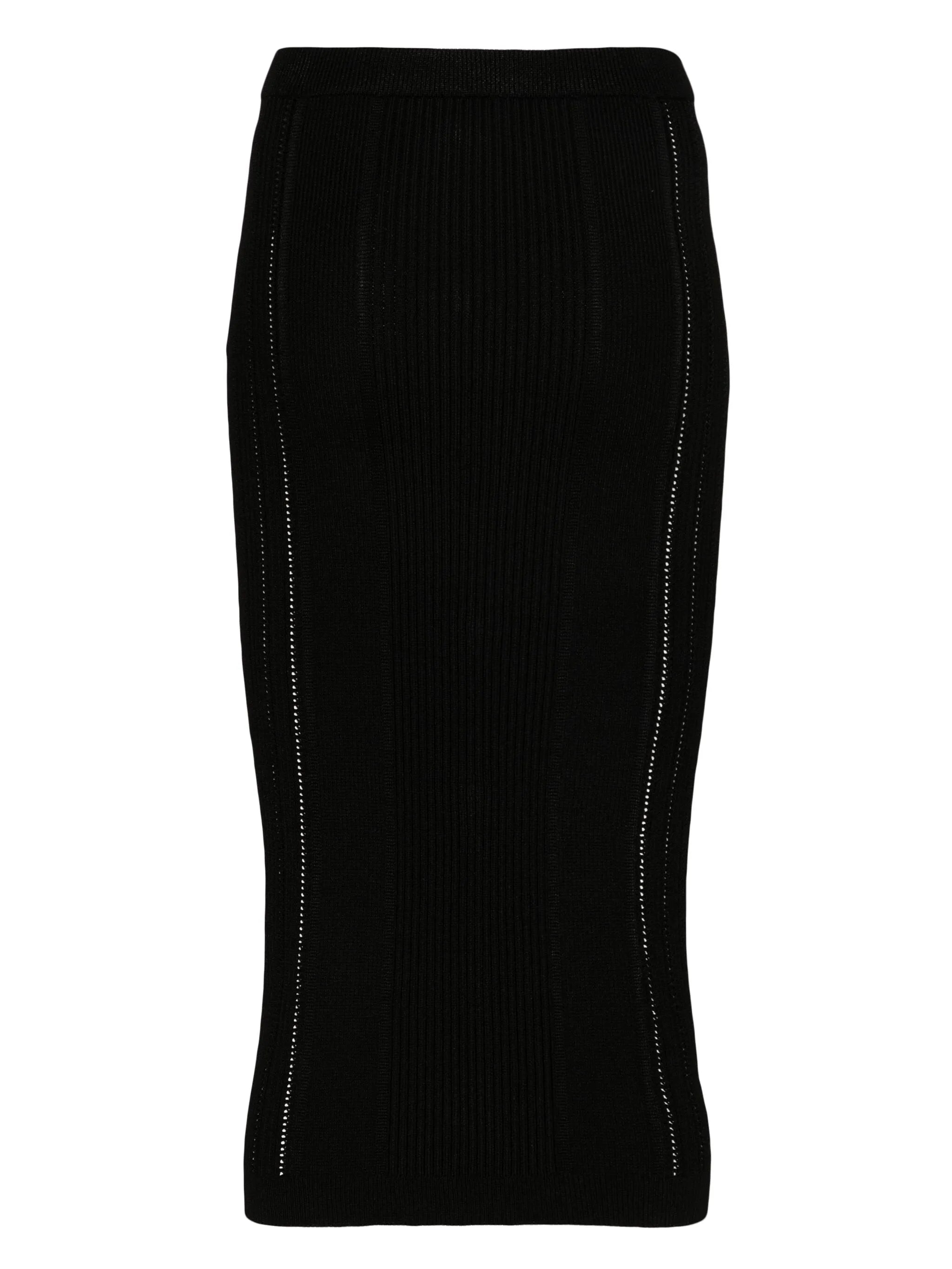 ribbed-knit midi skirt