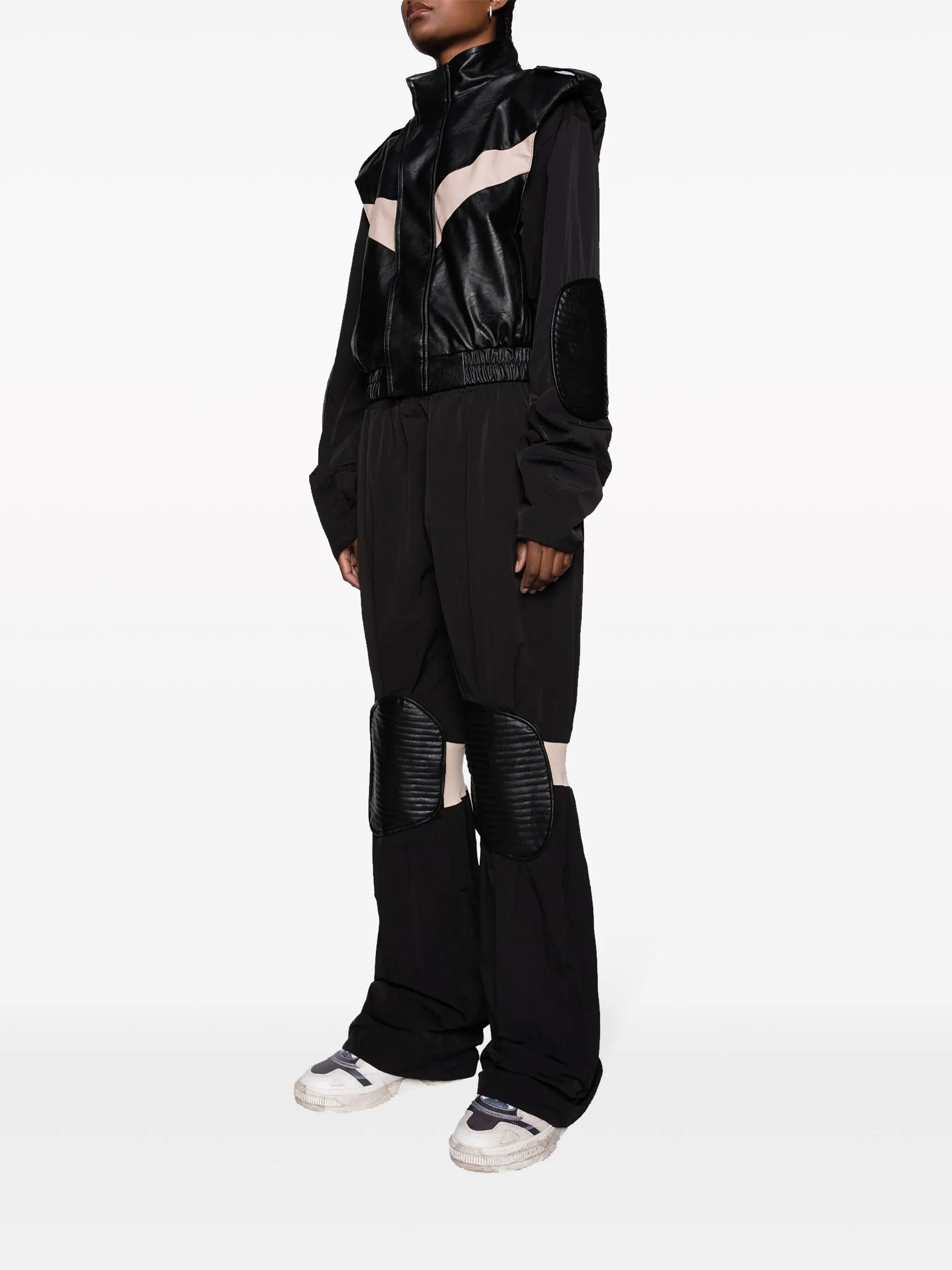 kneepads elasticated-waist track pants