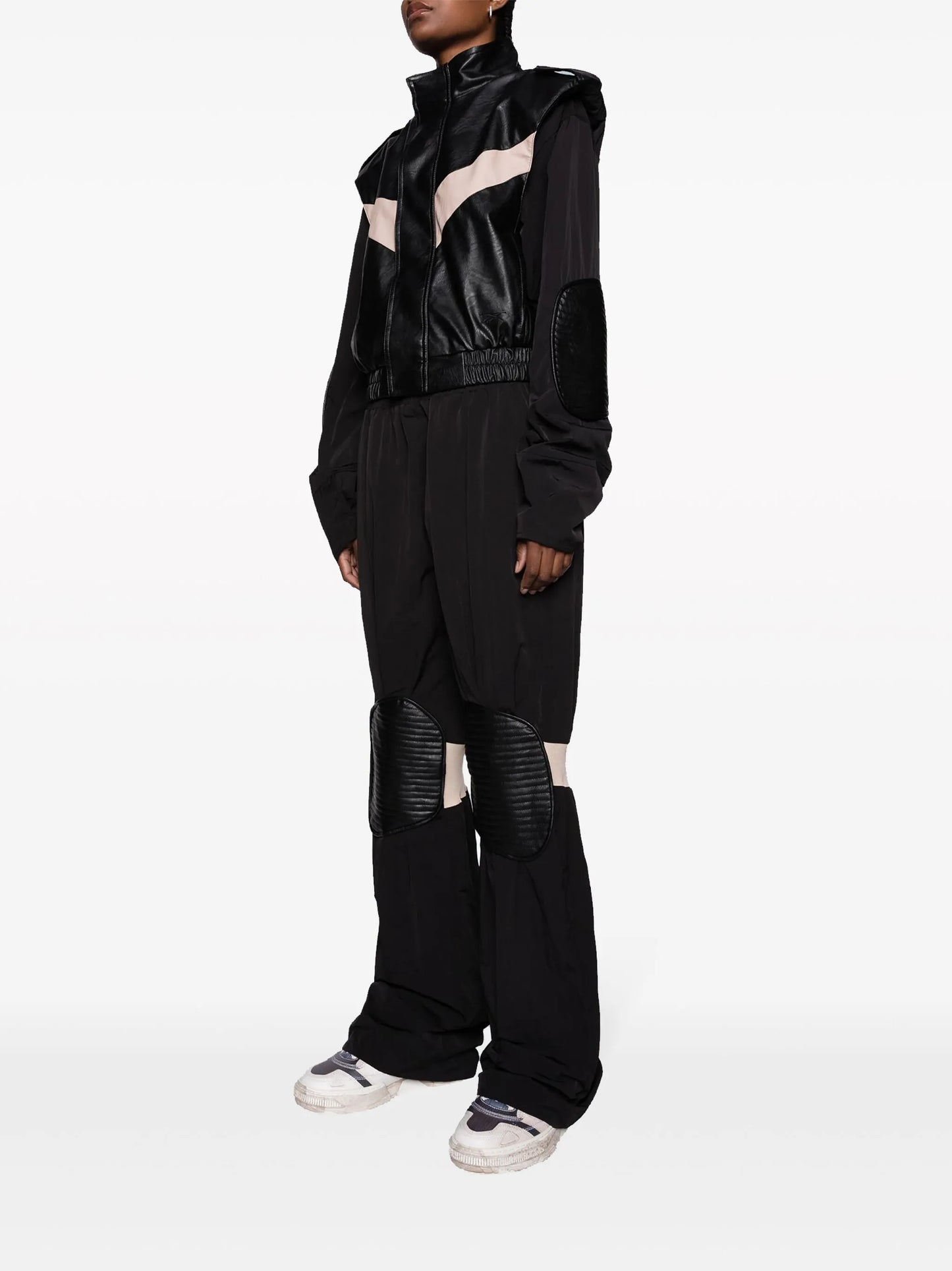 kneepads elasticated-waist track pants