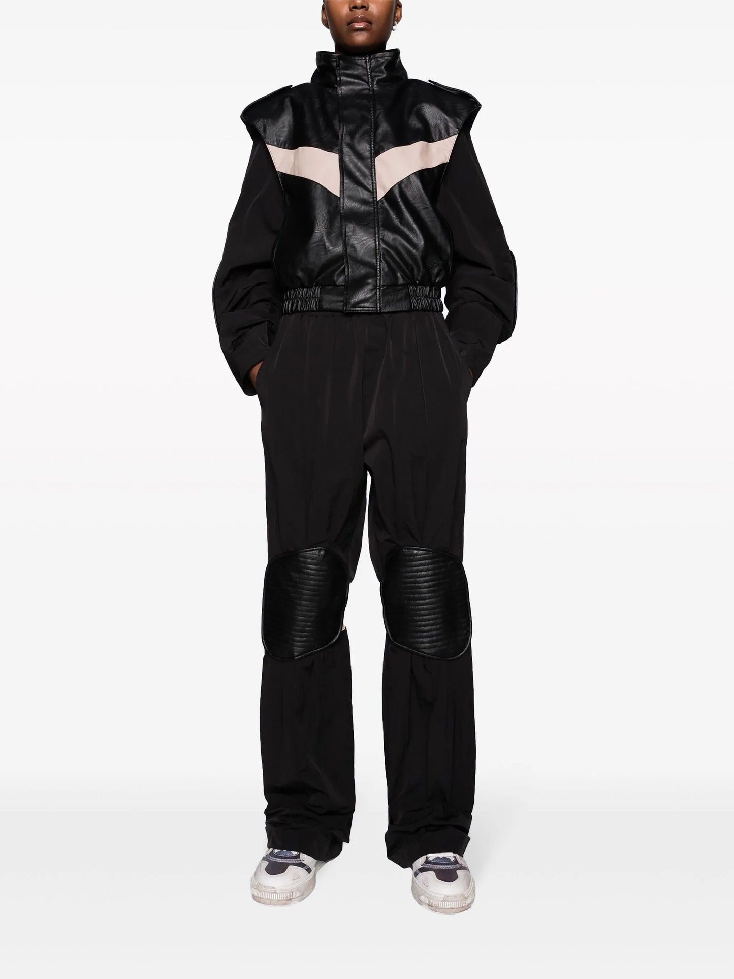 kneepads elasticated-waist track pants
