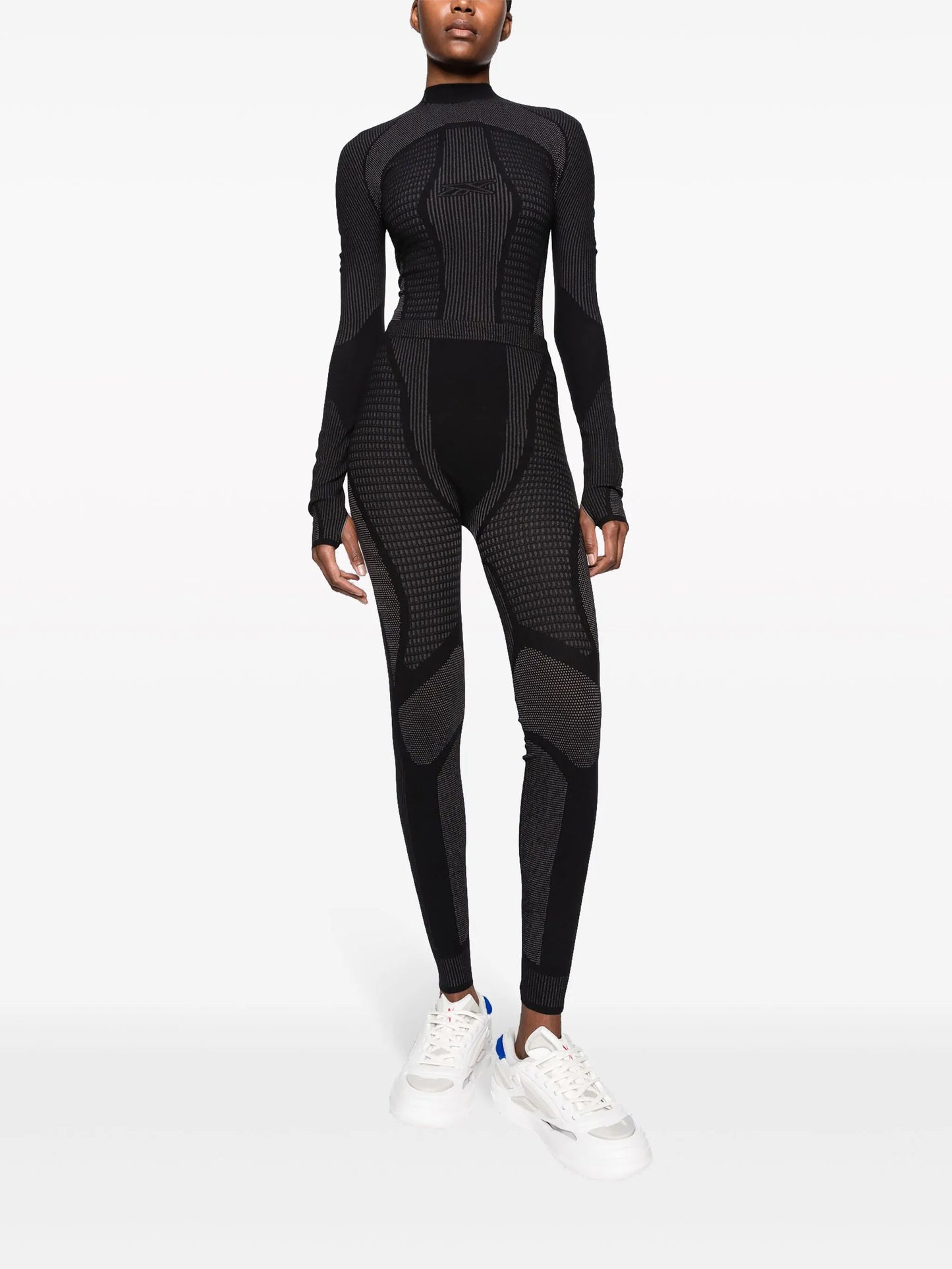 Baselayer patterned-jacquard leggings