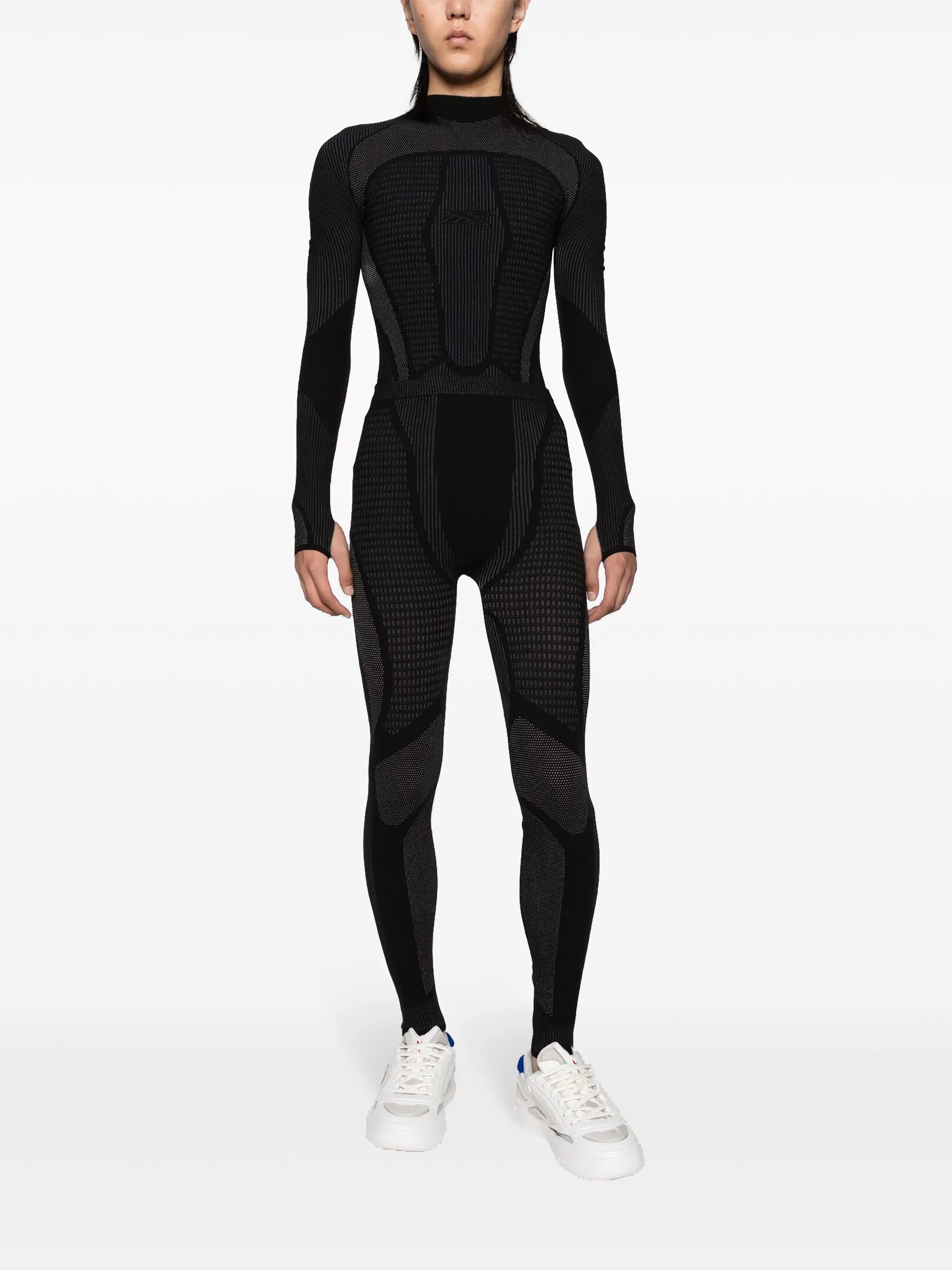 Baselayer patterned-jacquard leggings