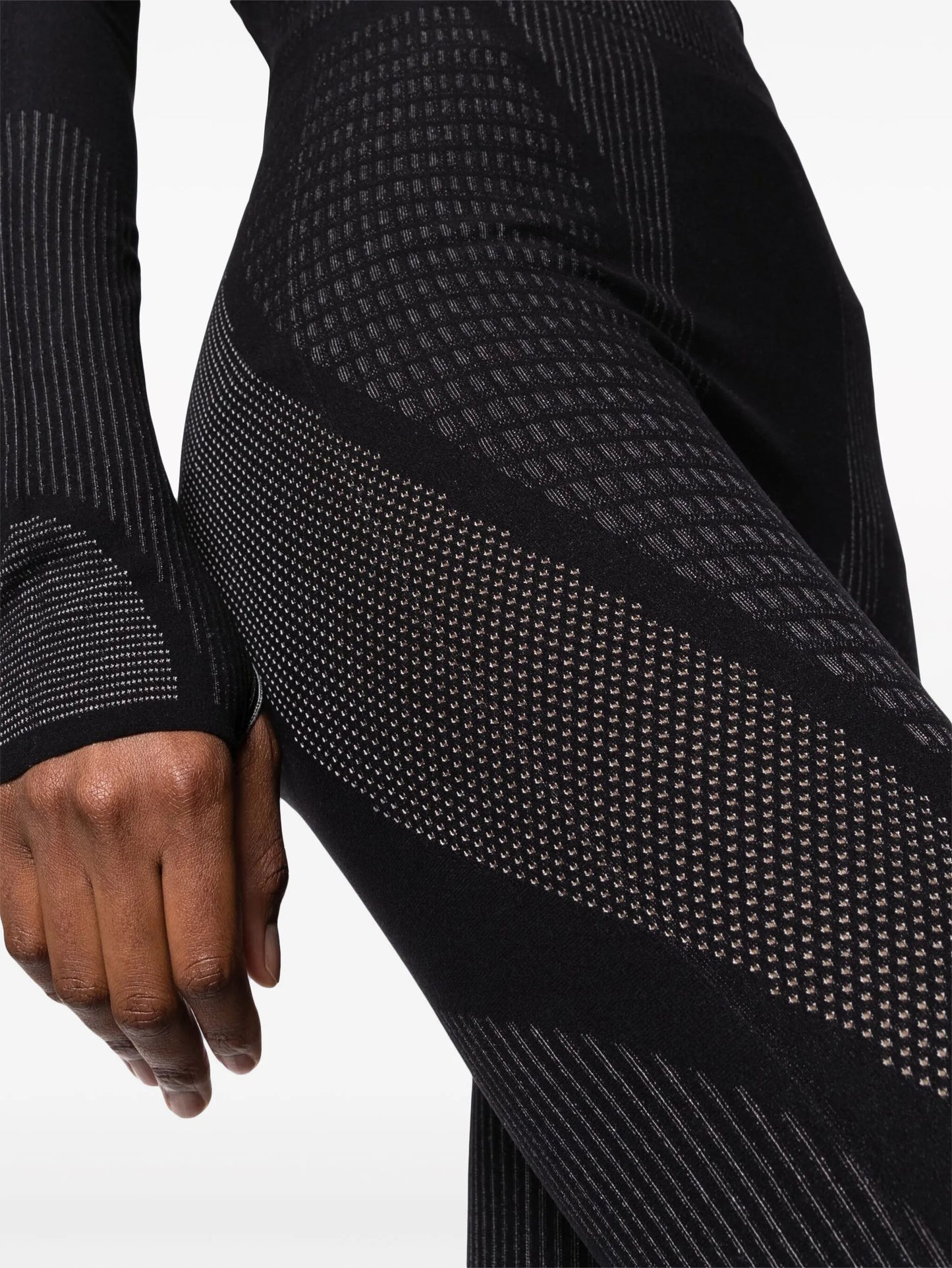 Baselayer patterned-jacquard leggings