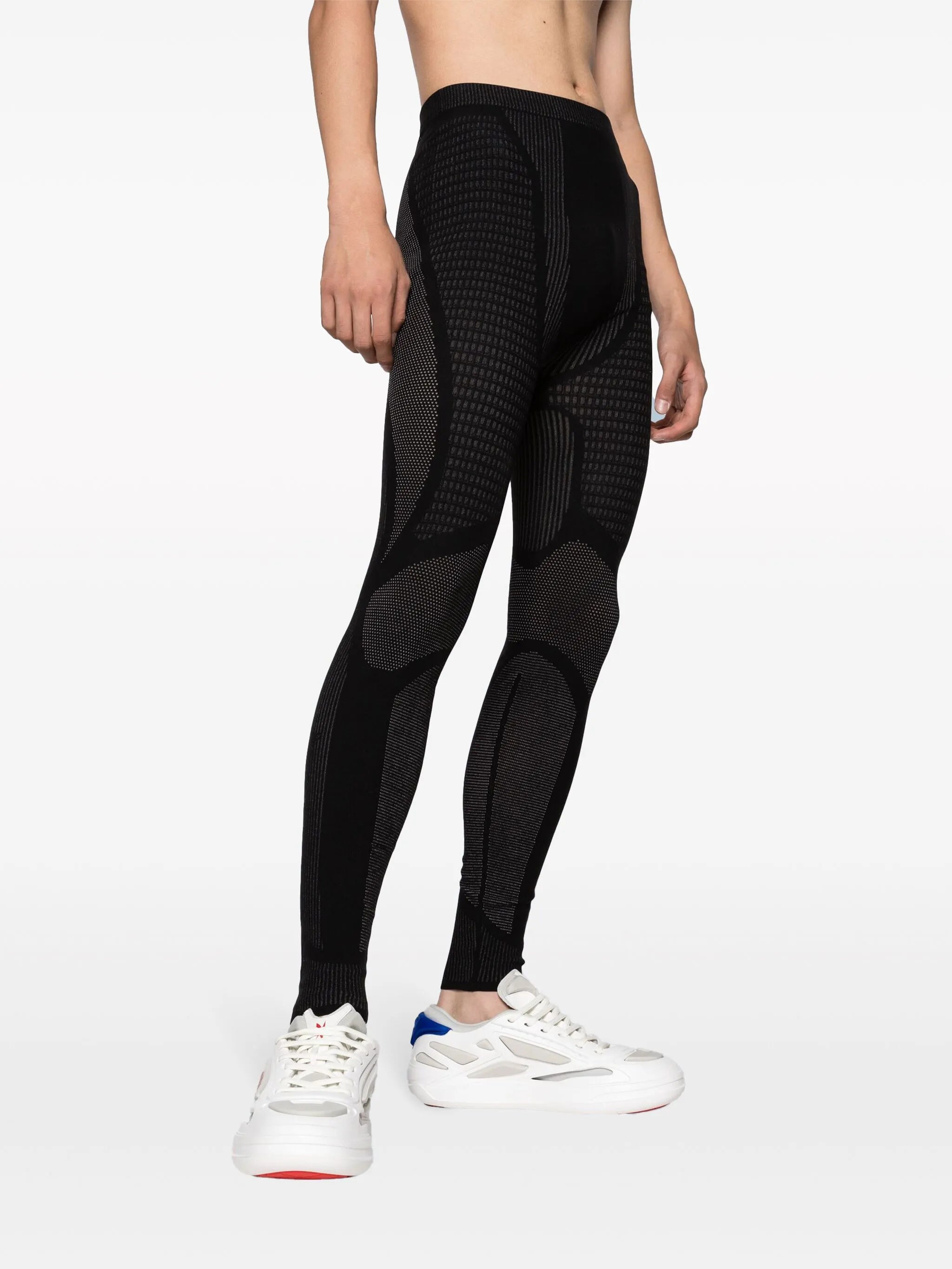 Baselayer patterned-jacquard leggings