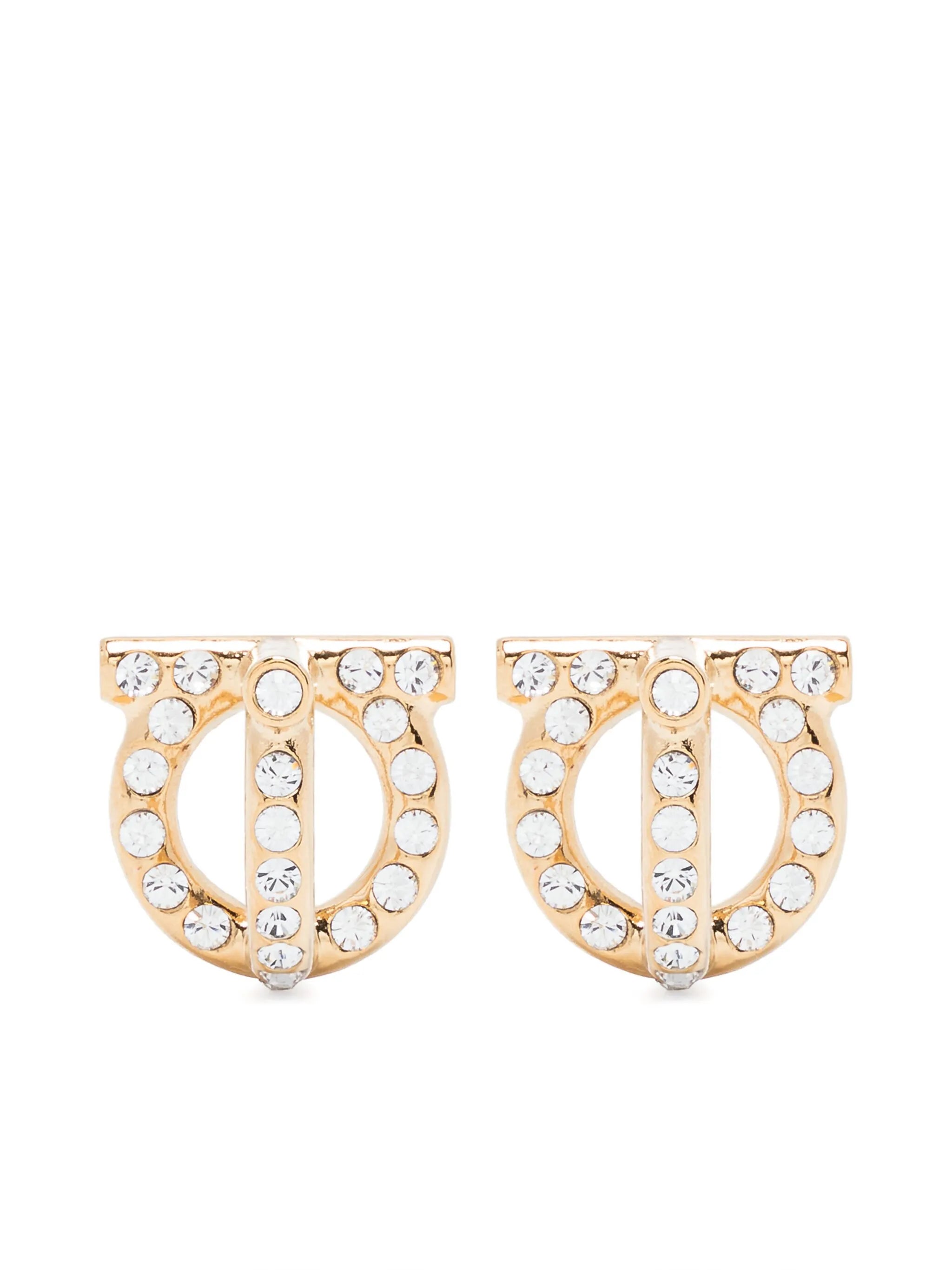 Gancio 3D crystal stud earrings