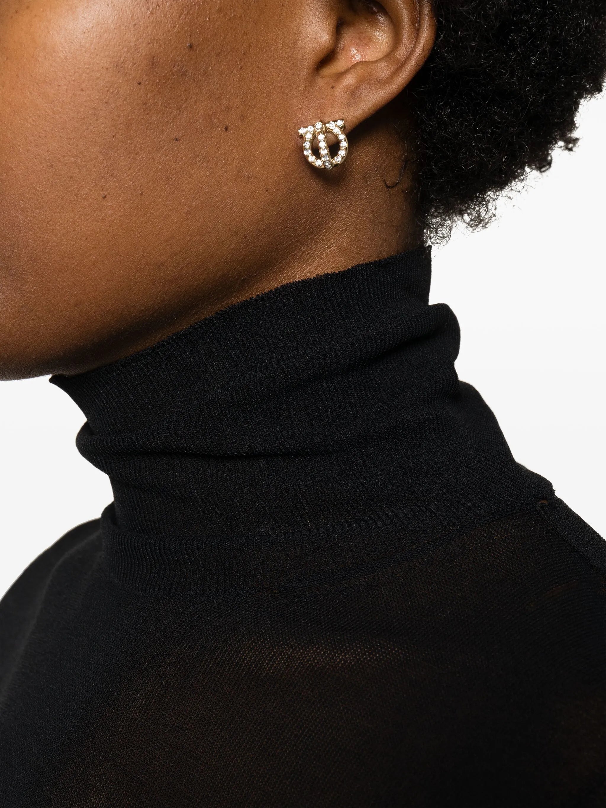 Gancio 3D crystal stud earrings