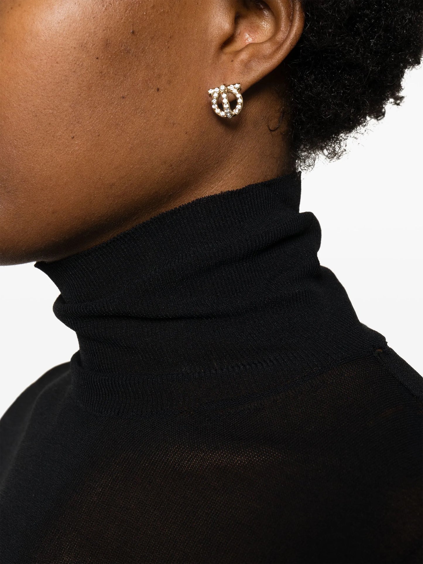 Gancio 3D crystal stud earrings