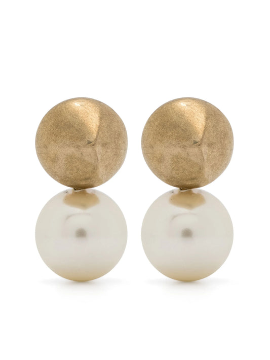 bead-embellished drop earrings