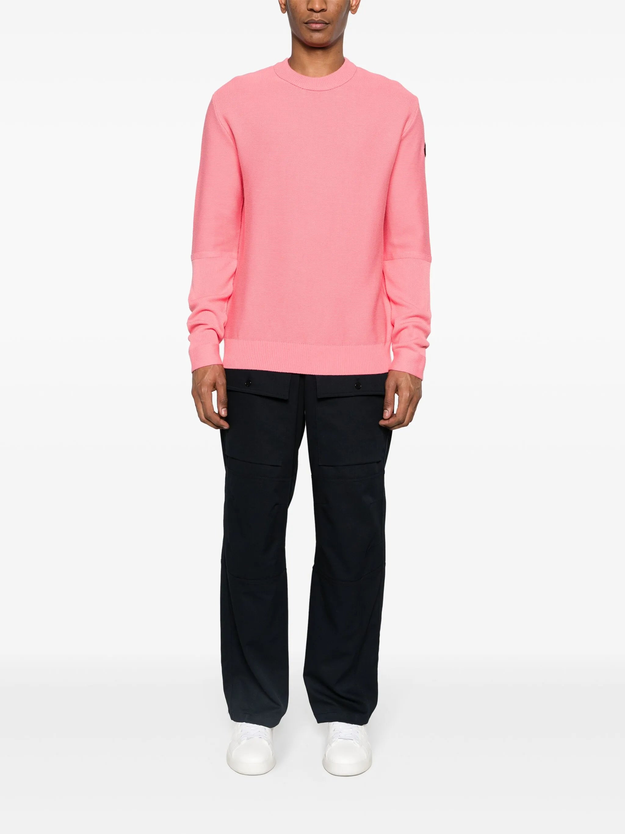 crew-neck cotton jumper