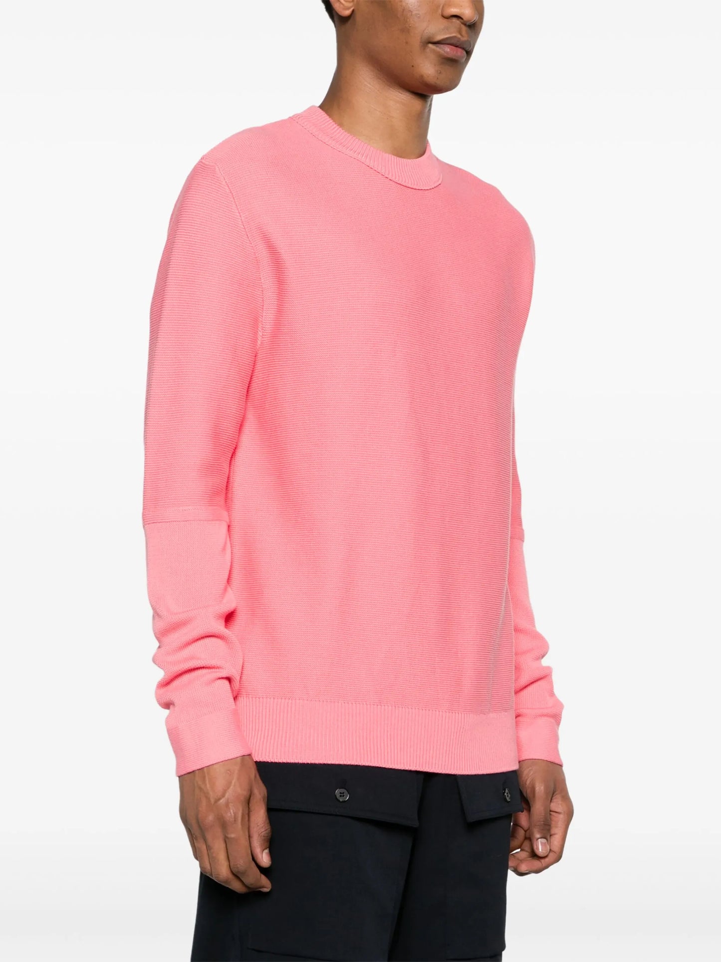 crew-neck cotton jumper