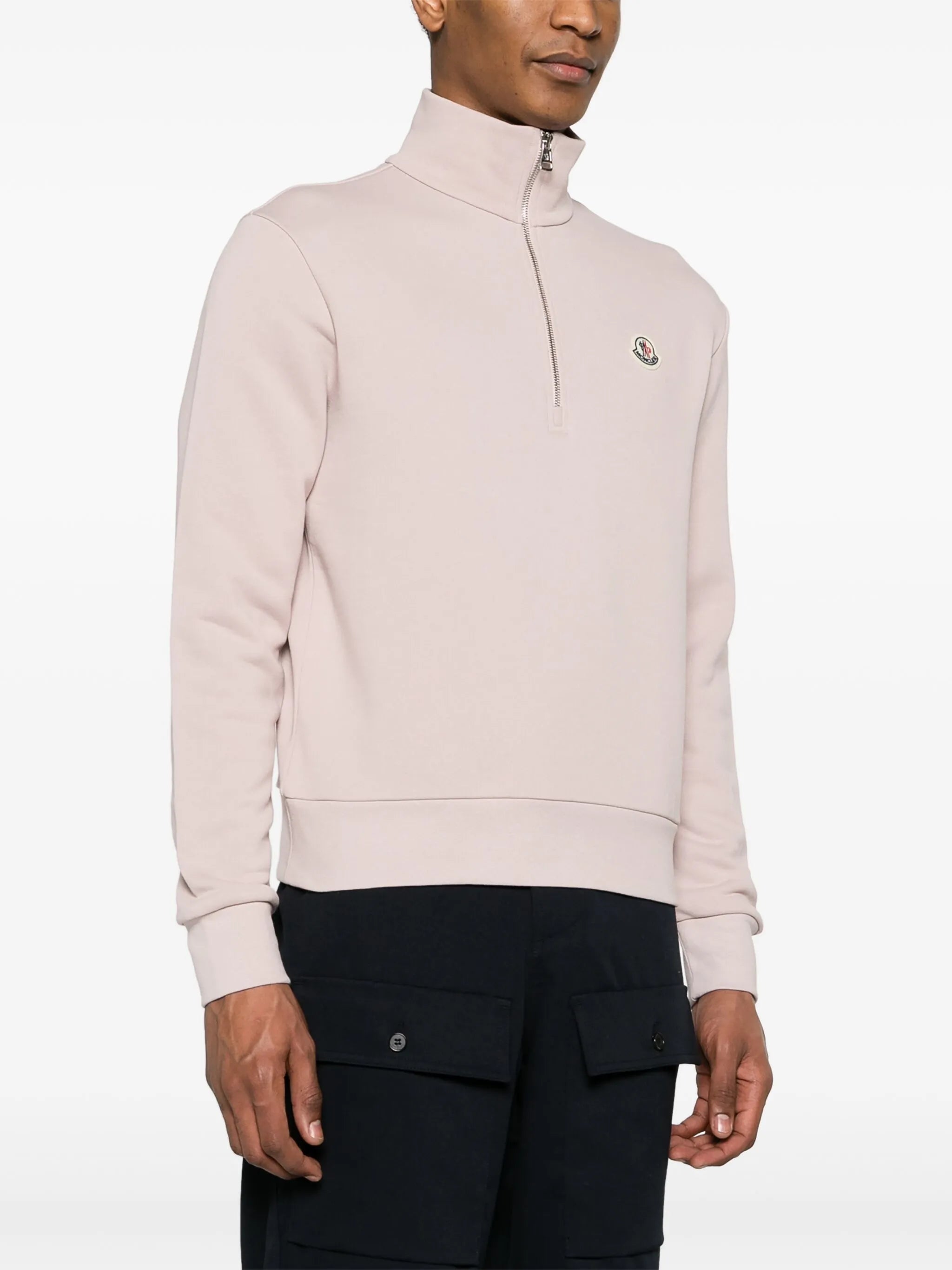 logo-patch cotton sweatshirt