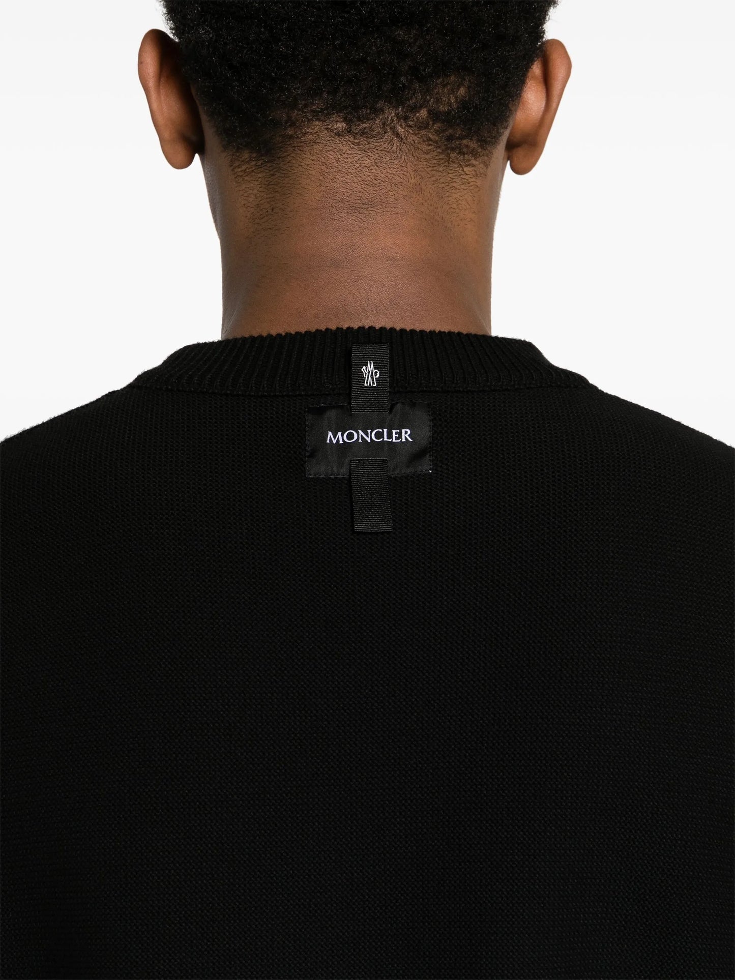 logo-patch cotton jumper