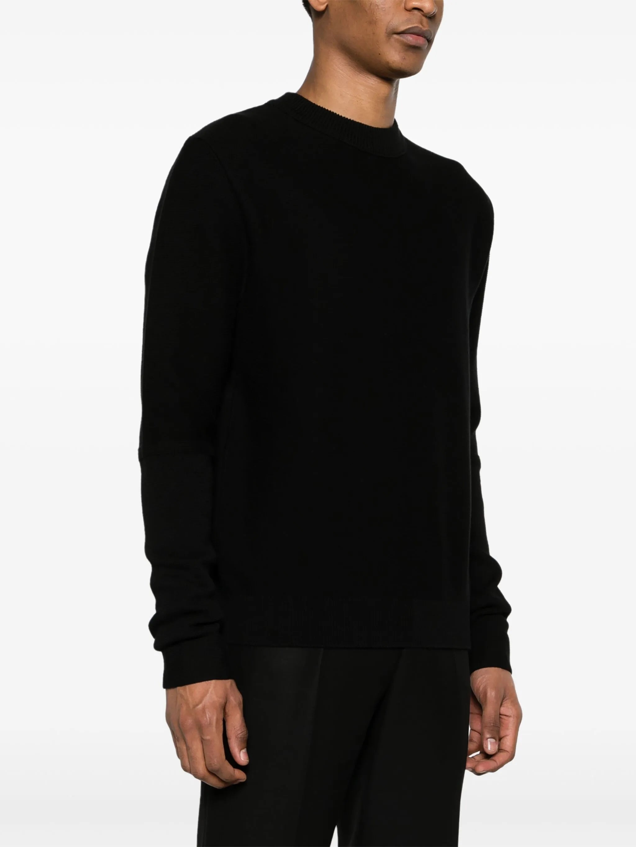 logo-patch cotton jumper