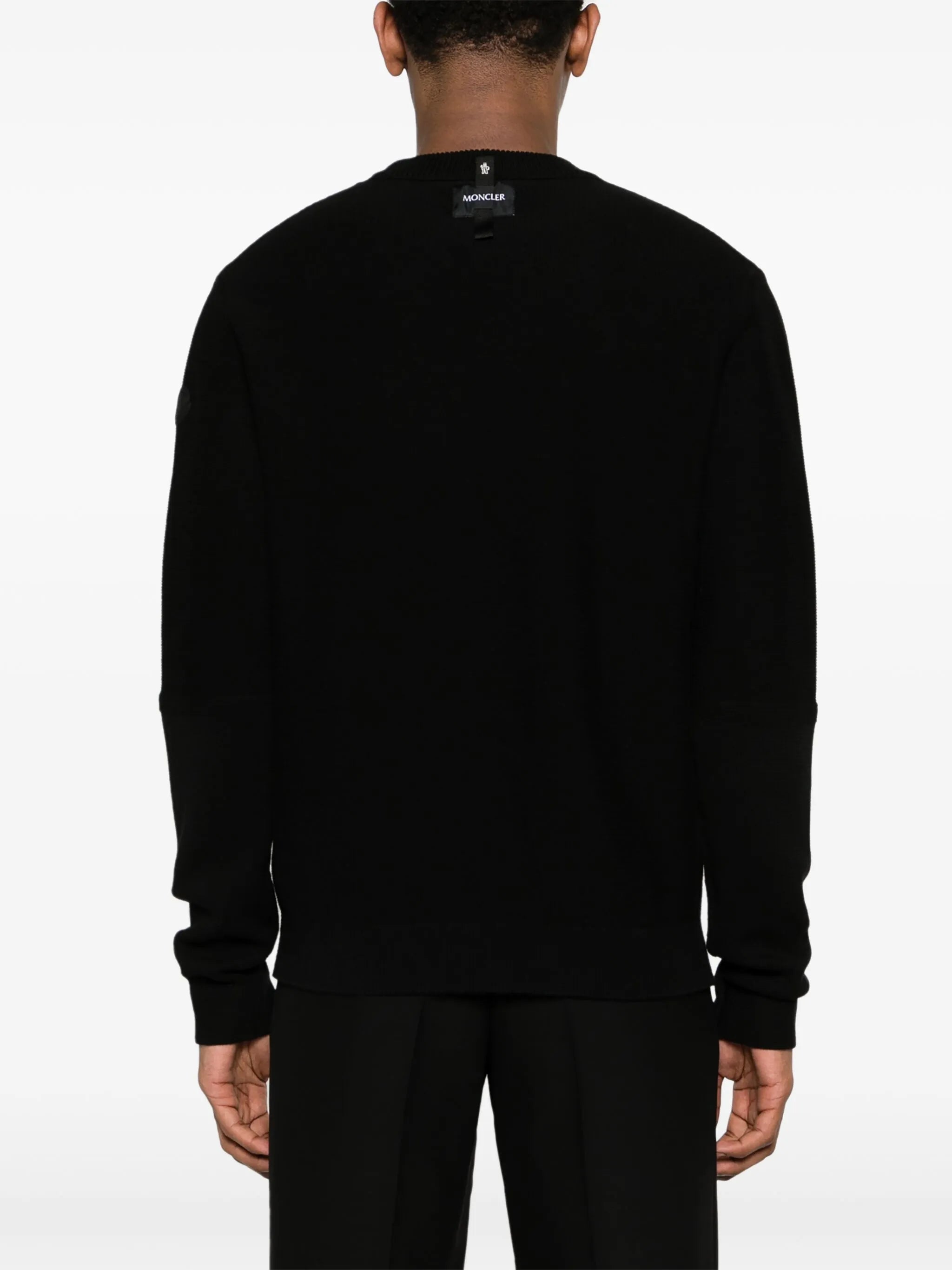 logo-patch cotton jumper