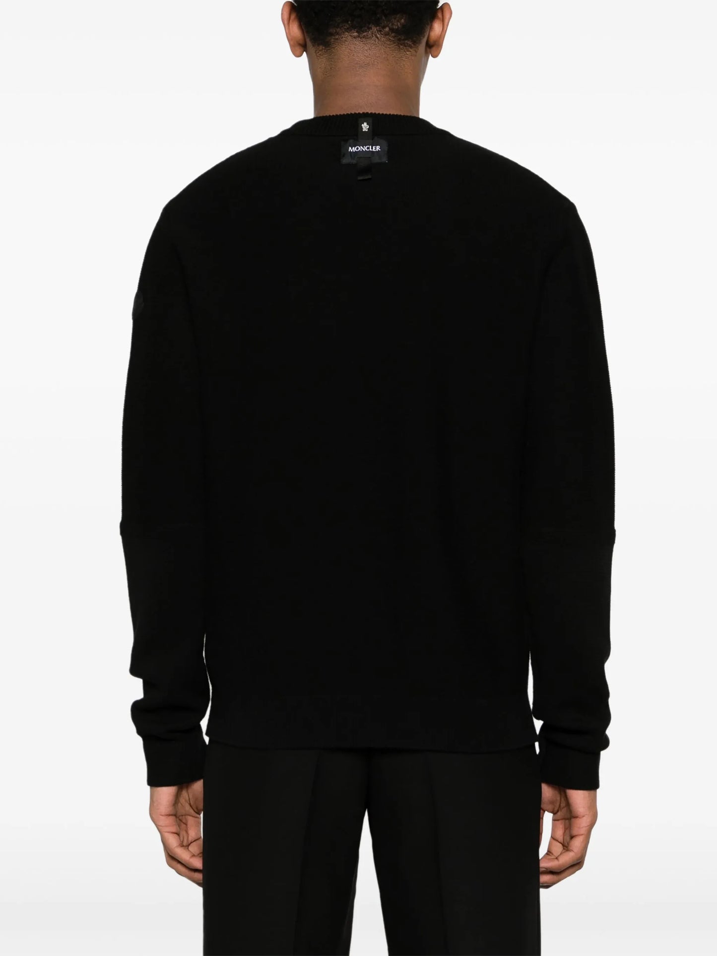 logo-patch cotton jumper