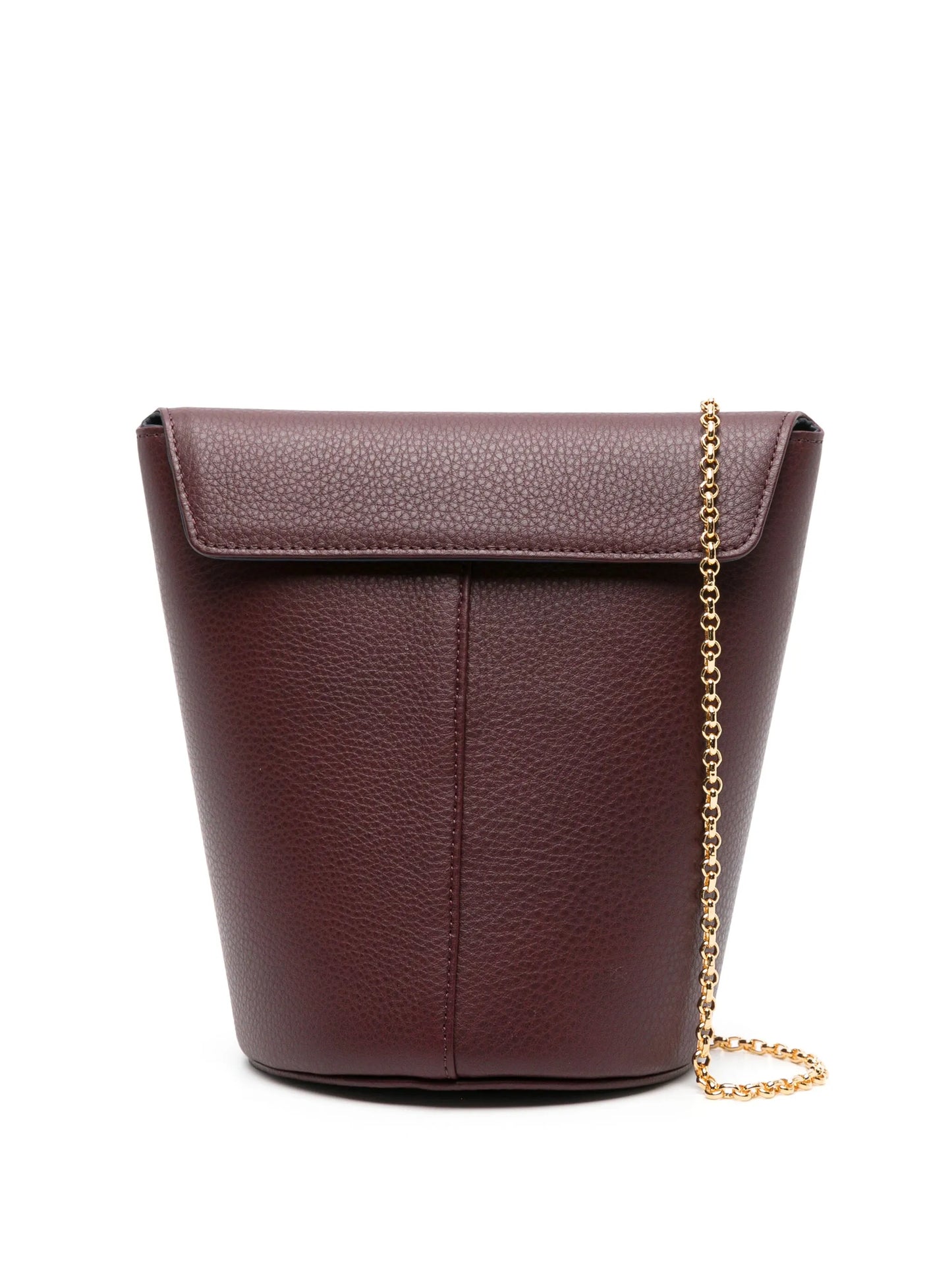 Olive leather bucket bag