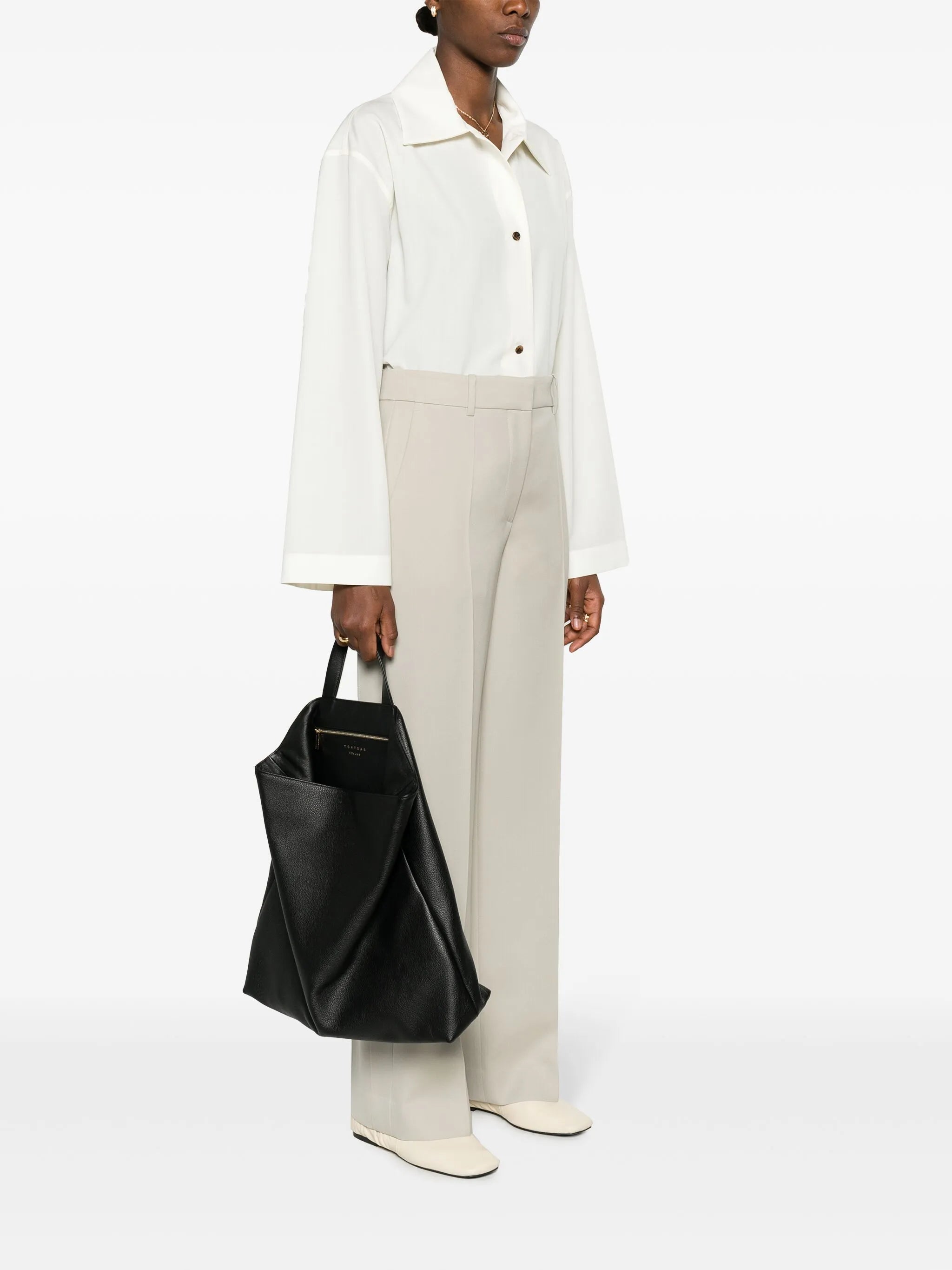 Fluke draped leather bag