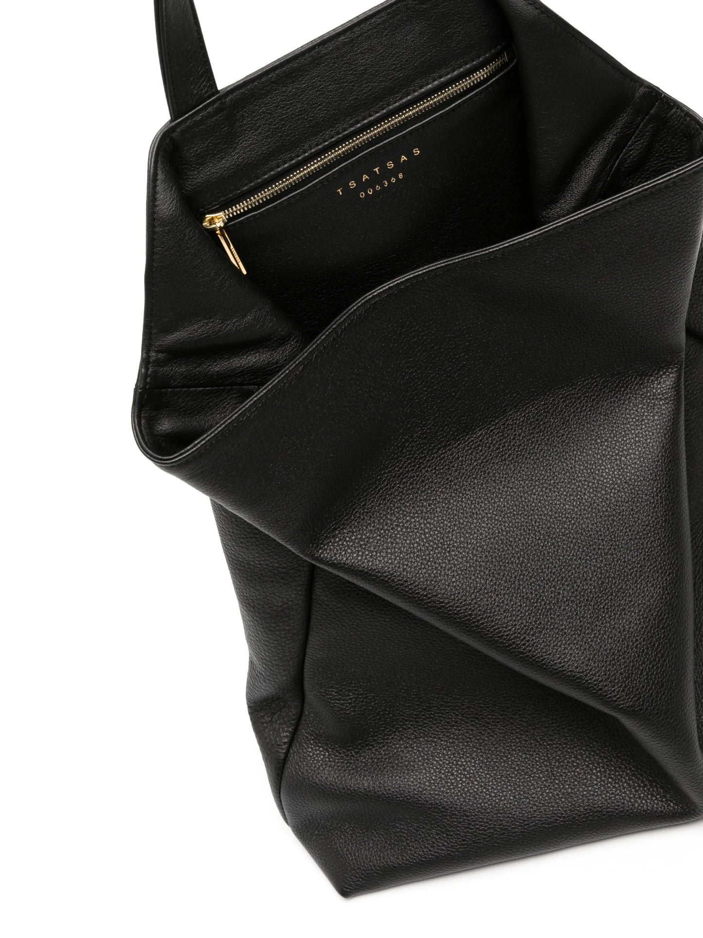 Fluke draped leather bag