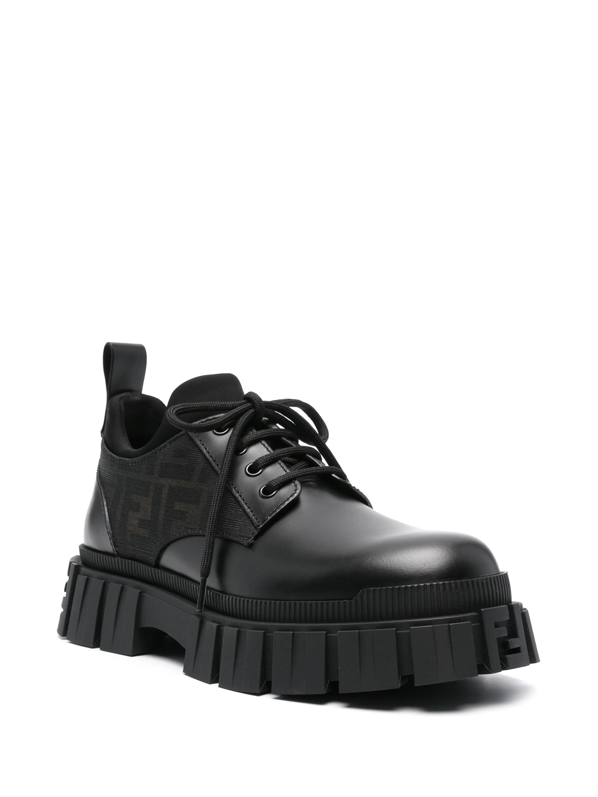 Force panelled Derby shoes