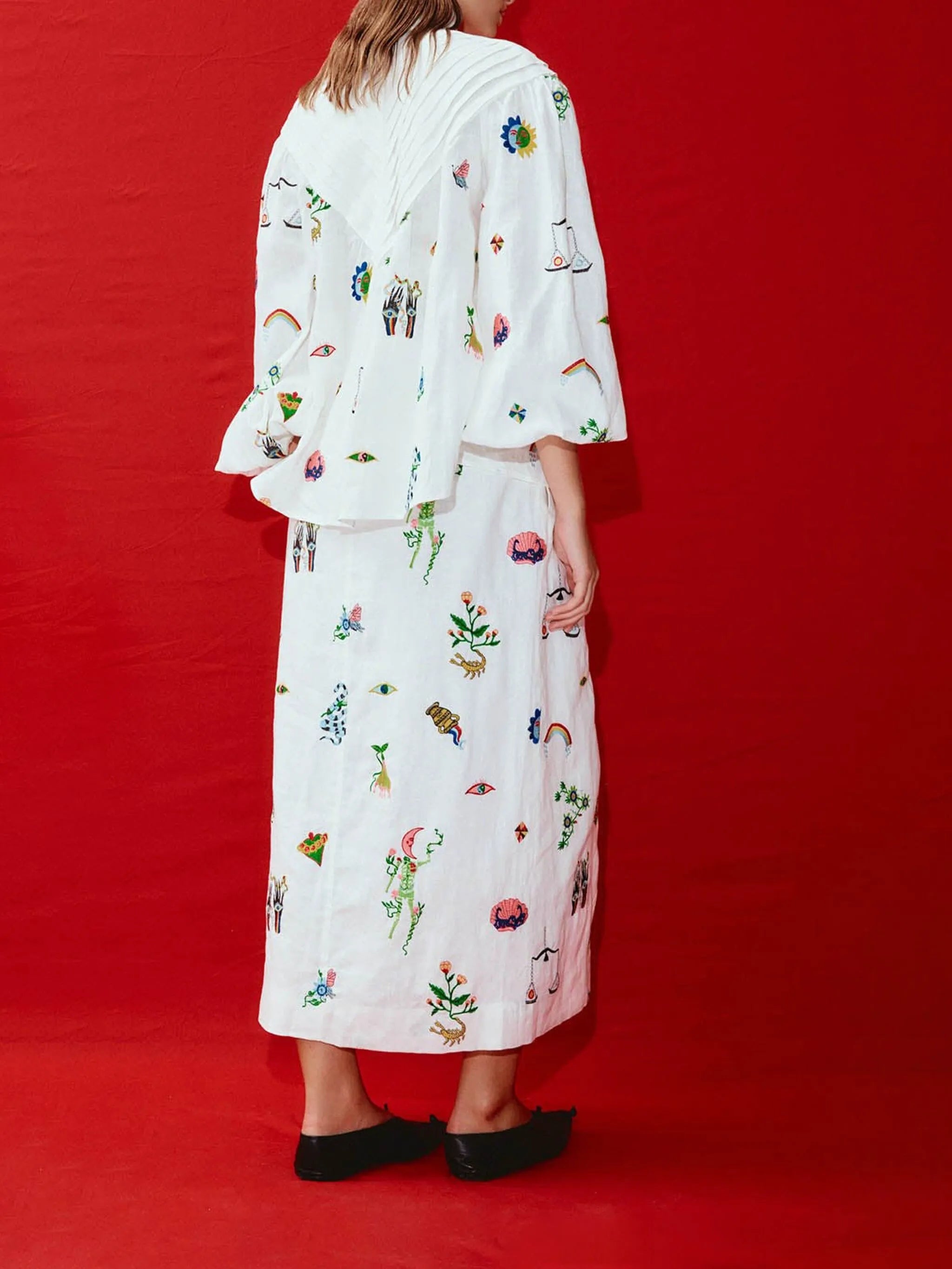 Atticus motif-embroidered shirt