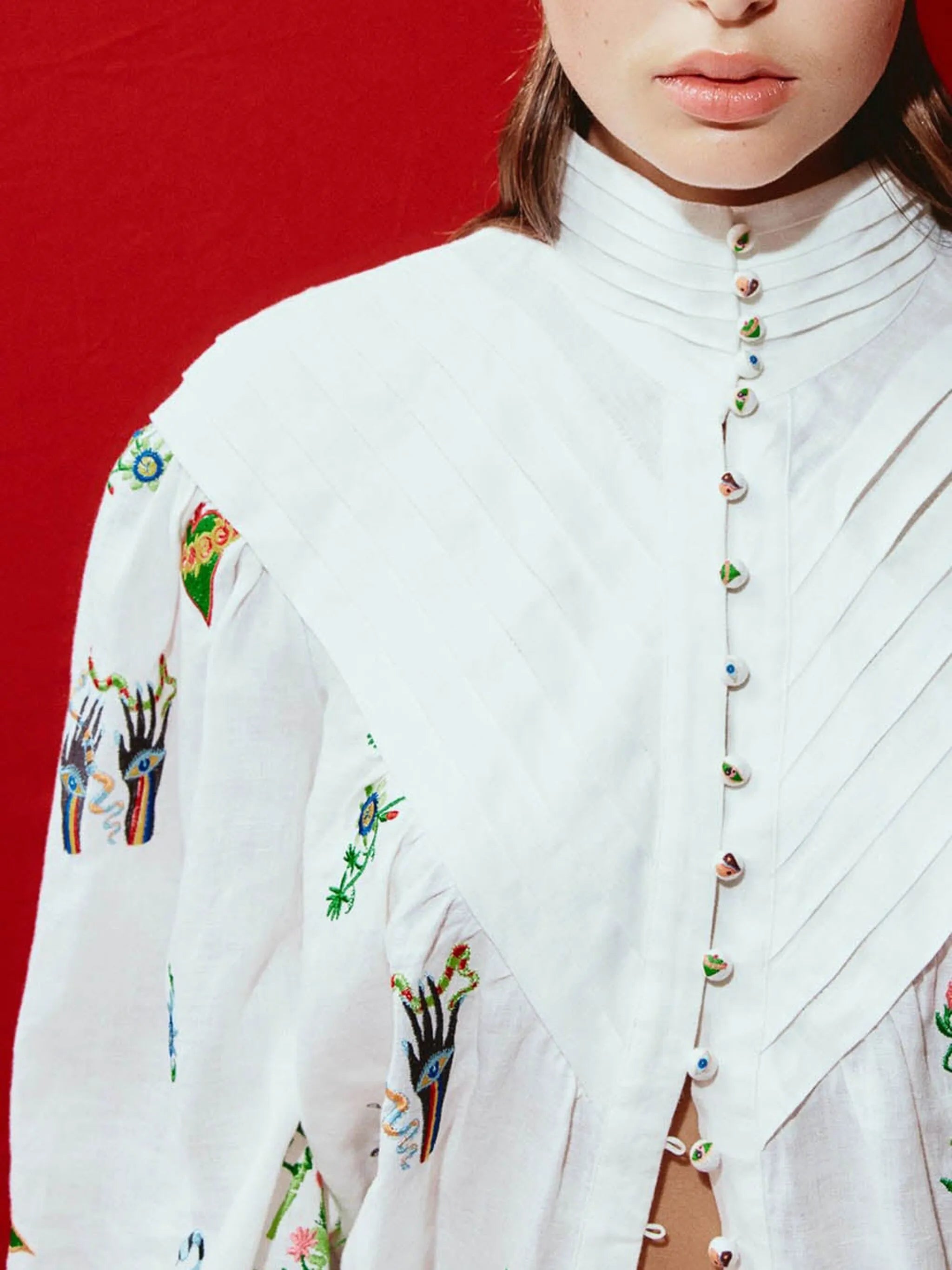 Atticus motif-embroidered shirt