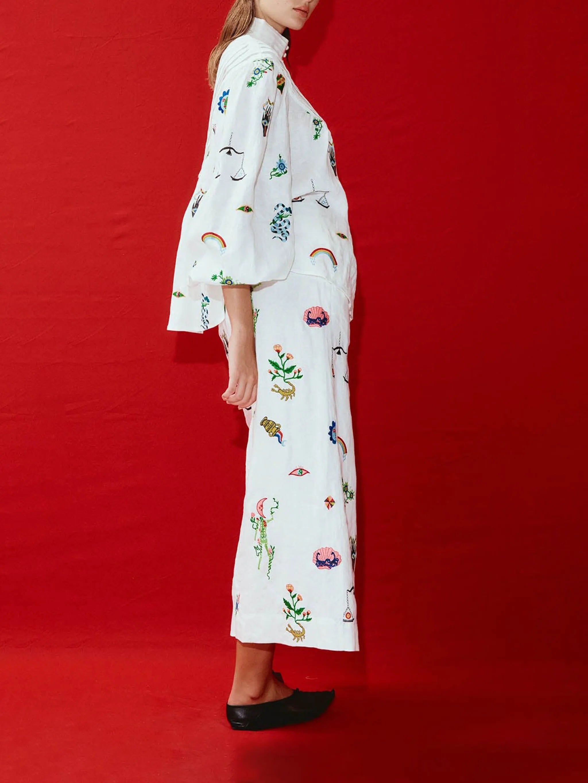 Atticus motif-embroidered shirt