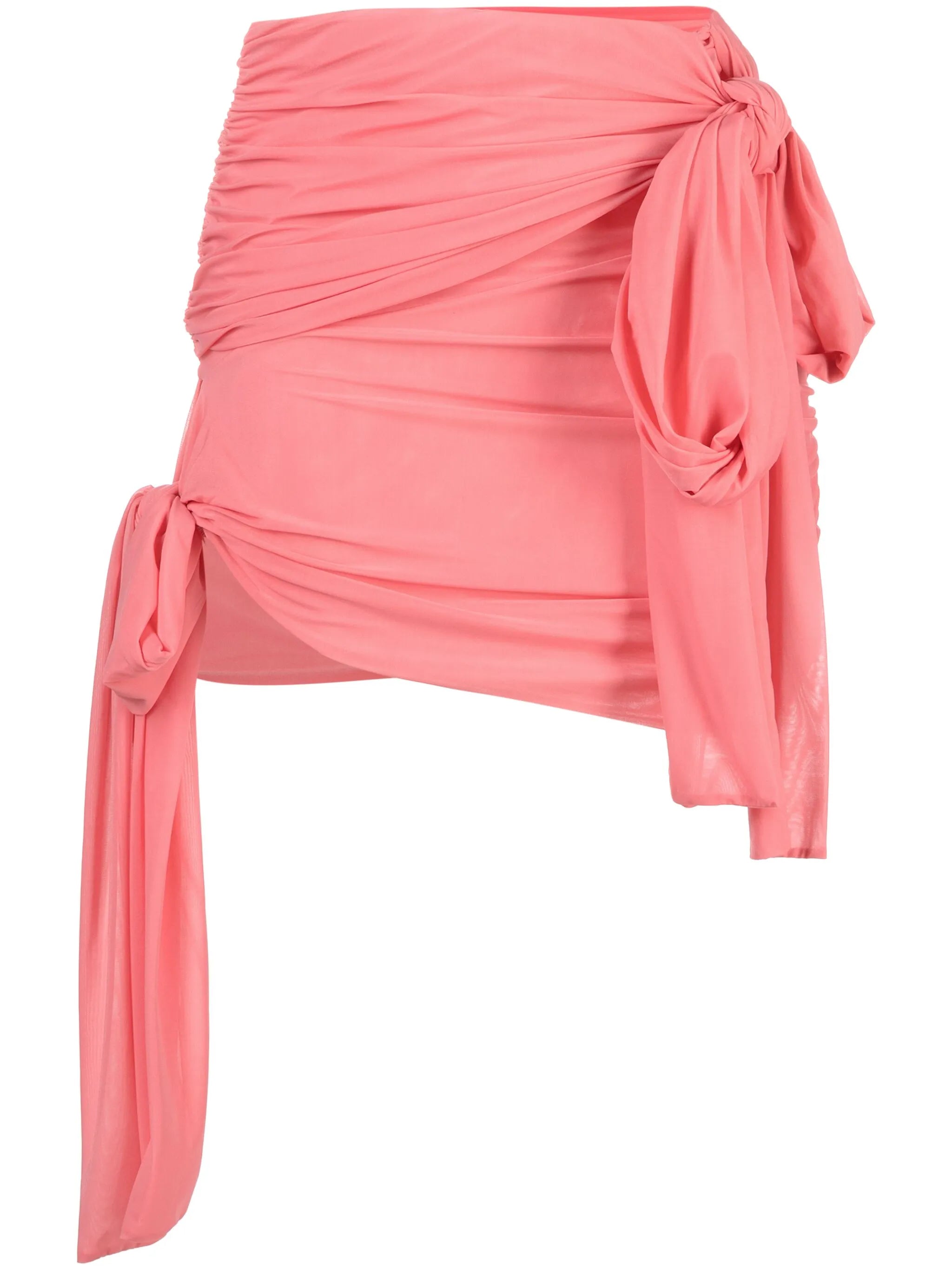 sash-detailing asymmetric miniskirt