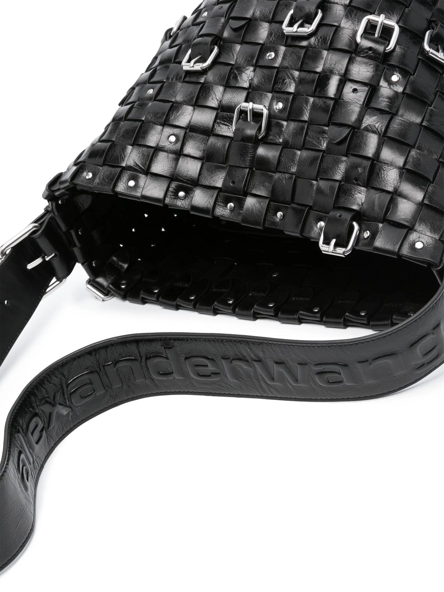 medium Lock interwoven shoulder bag