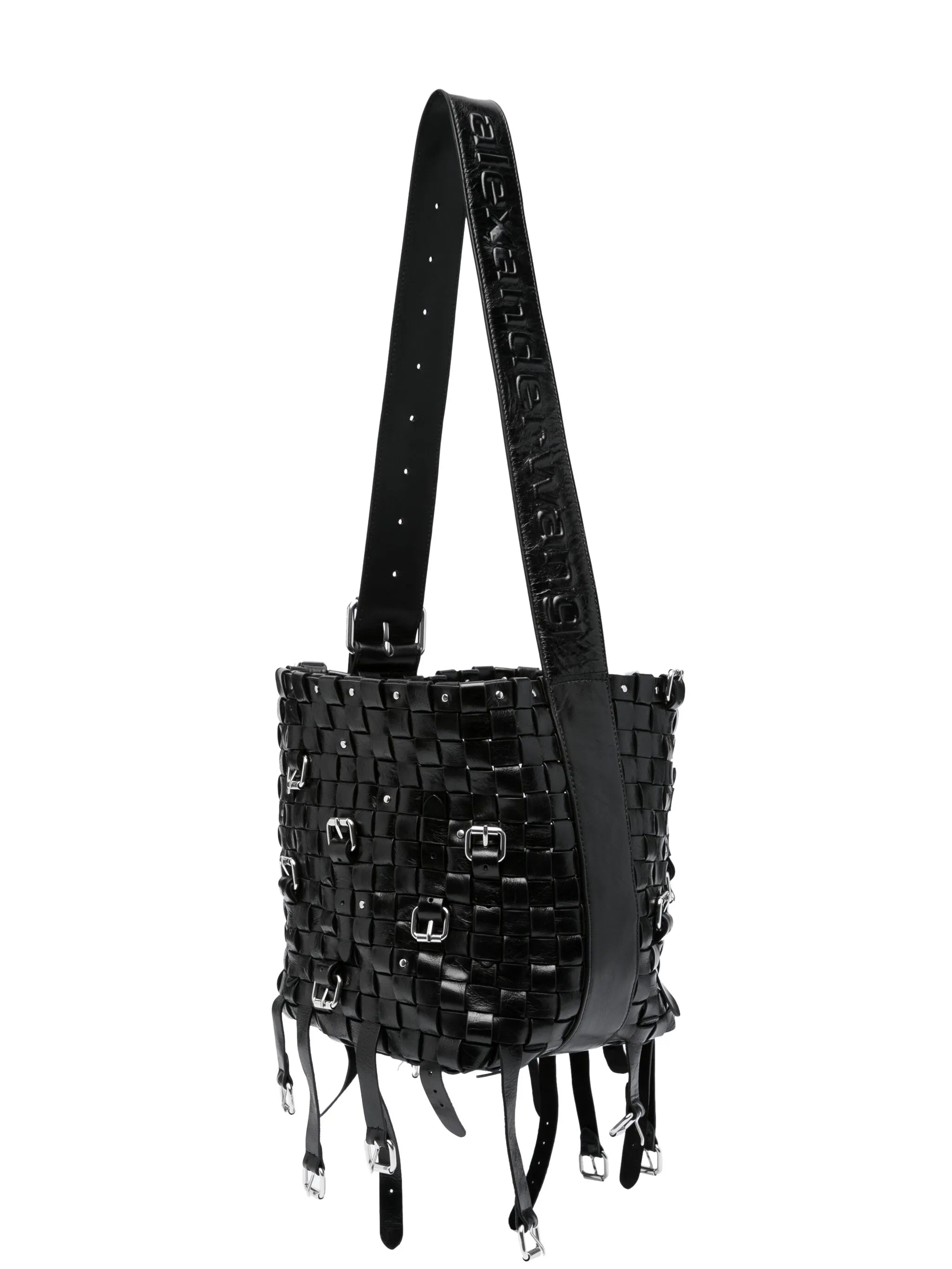 medium Lock interwoven shoulder bag
